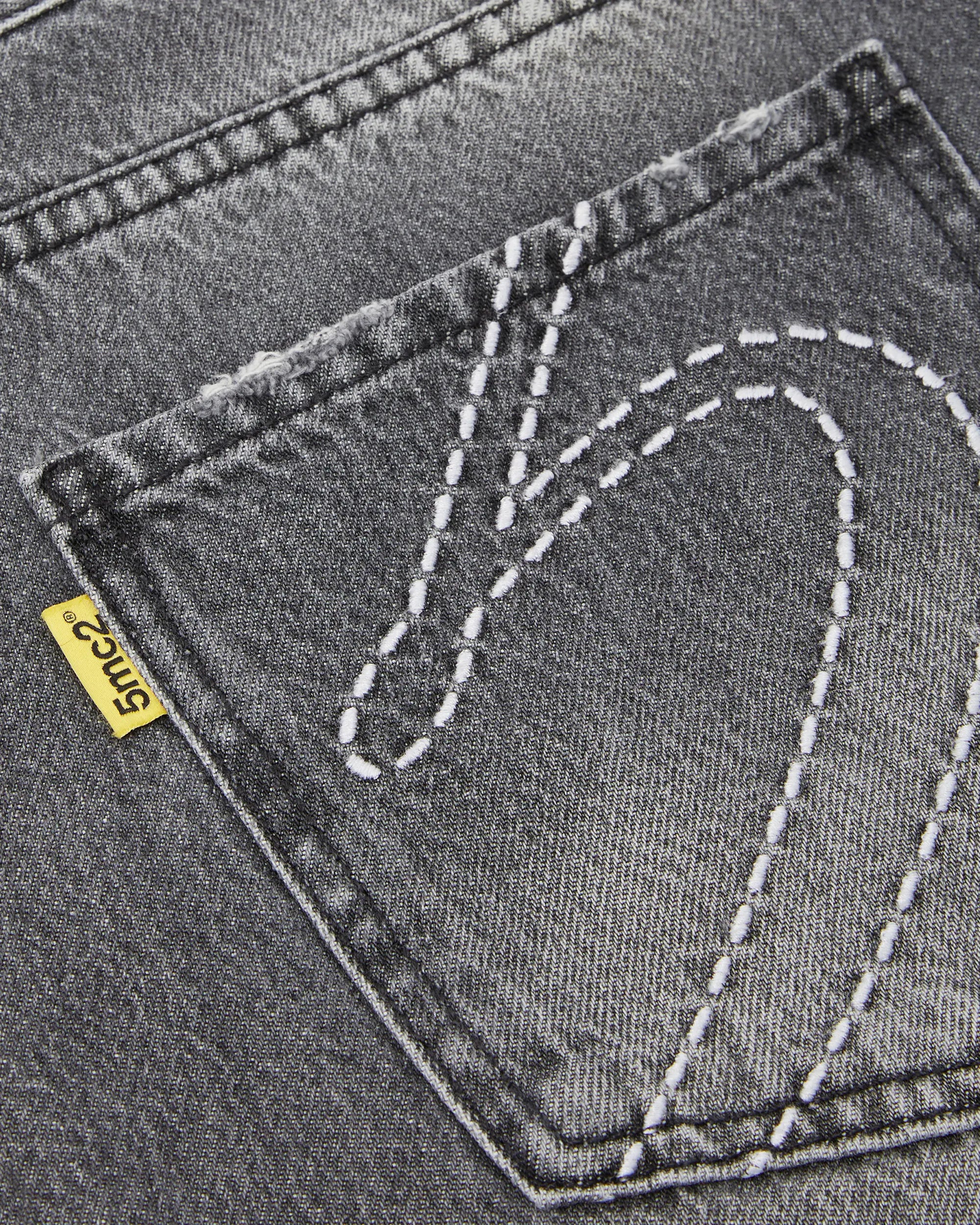 Washed Grey Denim Pants - 5mc2™