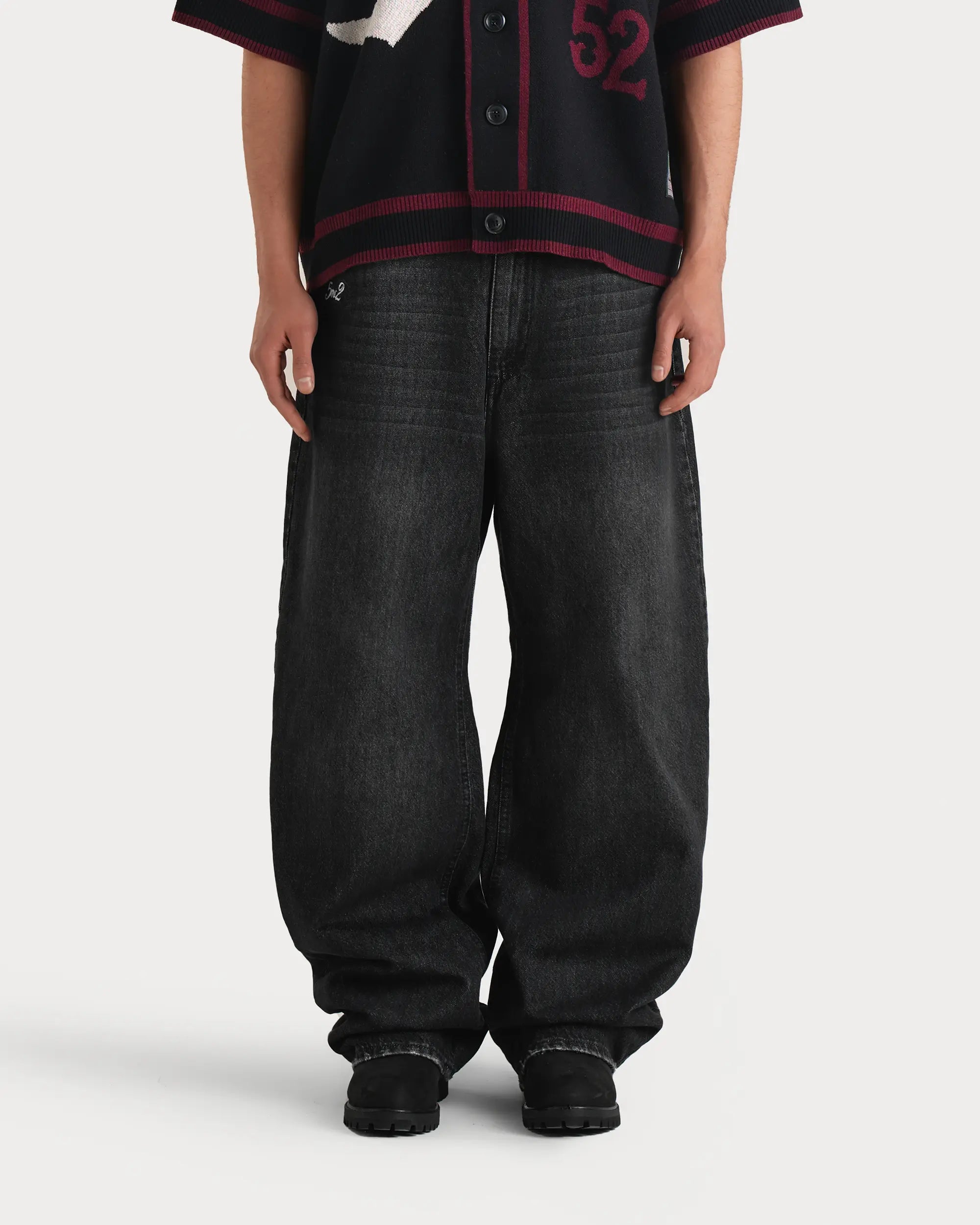 Washed Black Denim Pants - 5mc2™