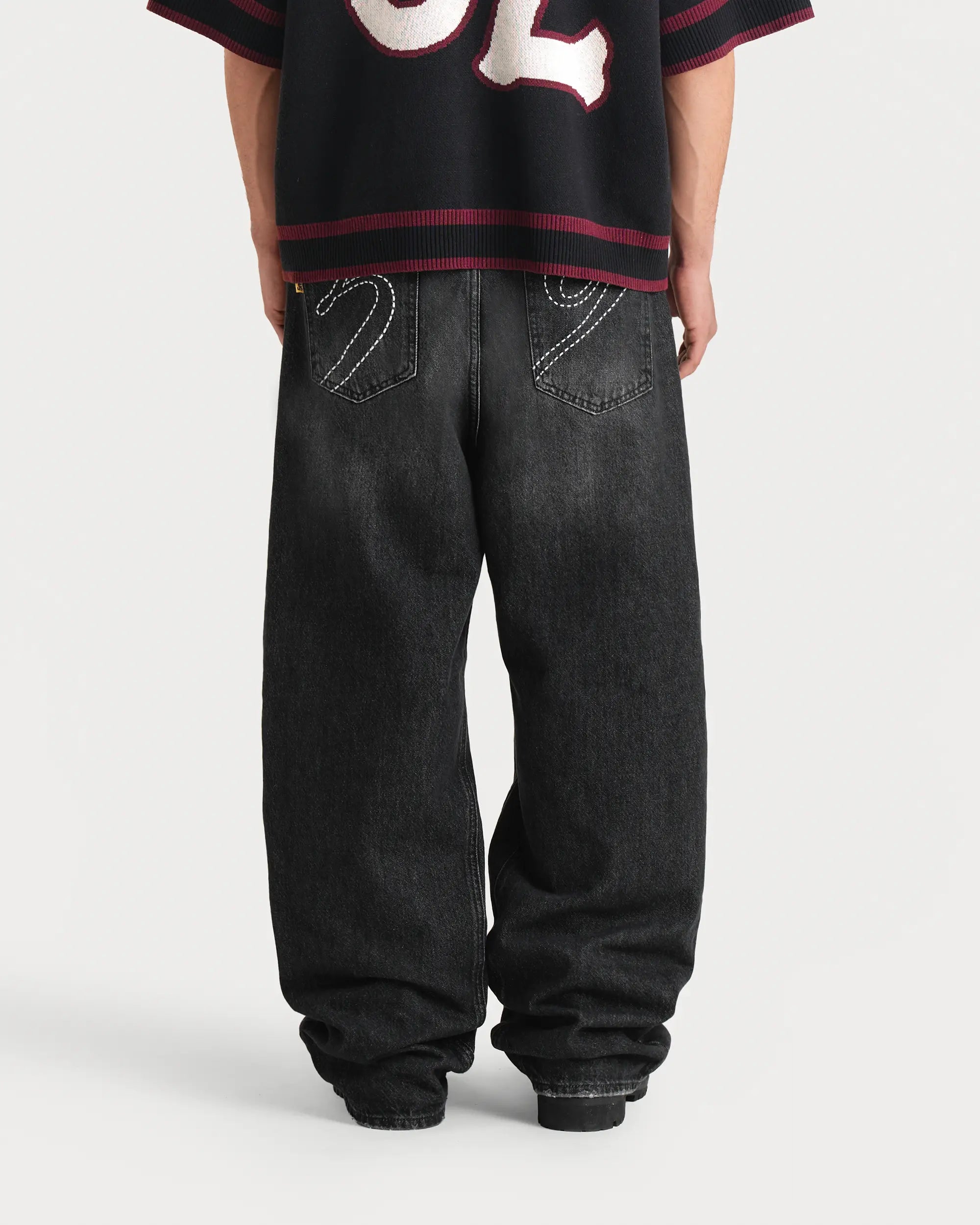 Washed Black Denim Pants - 5mc2™