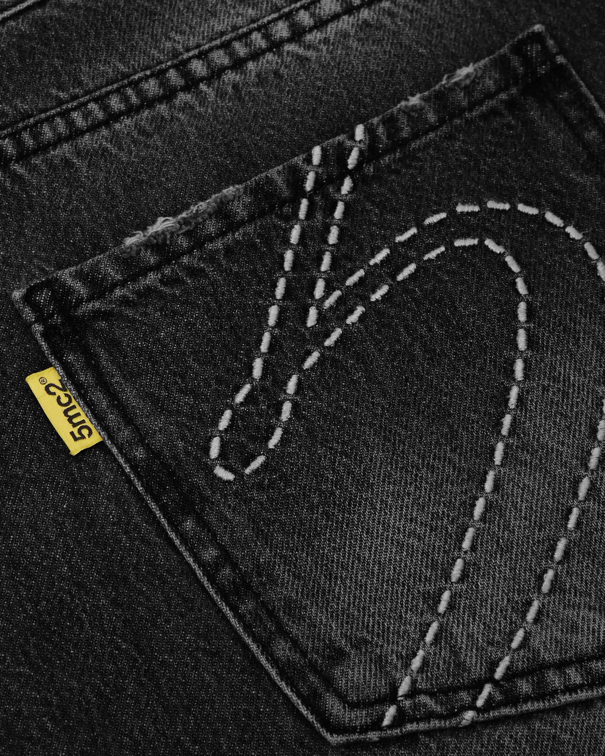 Washed Black Denim Pants - 5mc2™