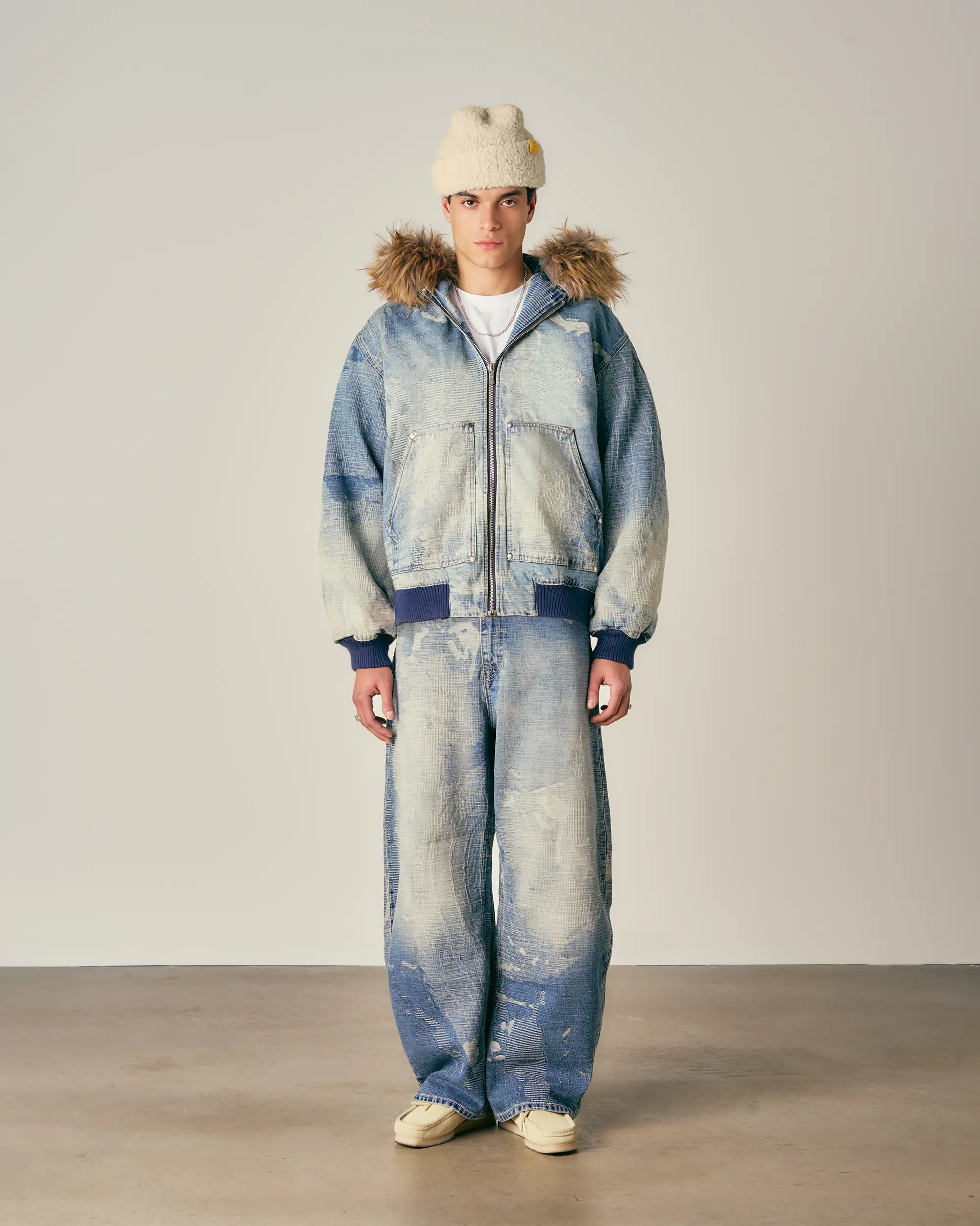 Camo Denim Hooded Jacket