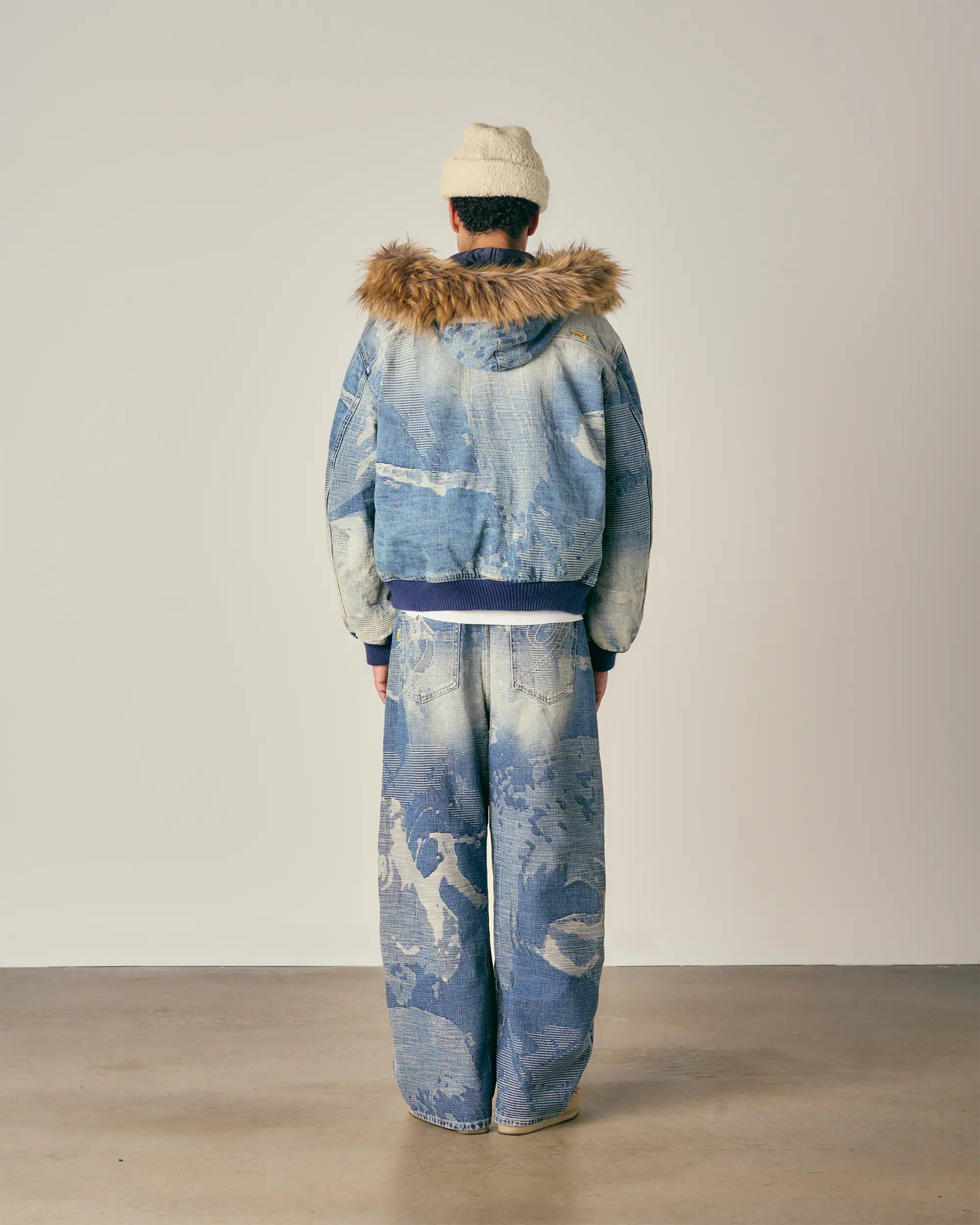 Camo Denim Hooded Jacket