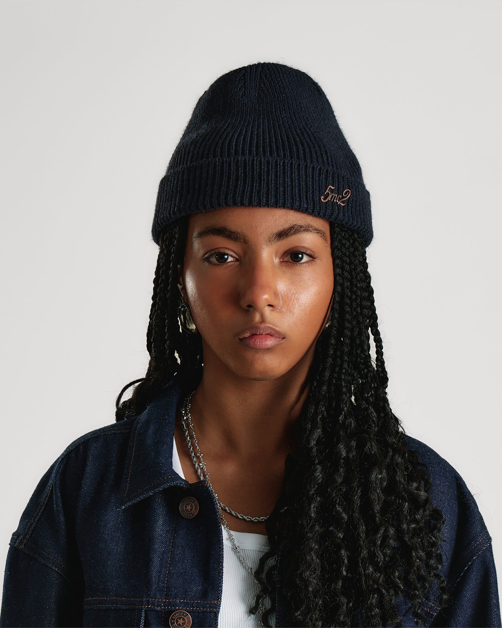 Indigo Blue Raw Beanie