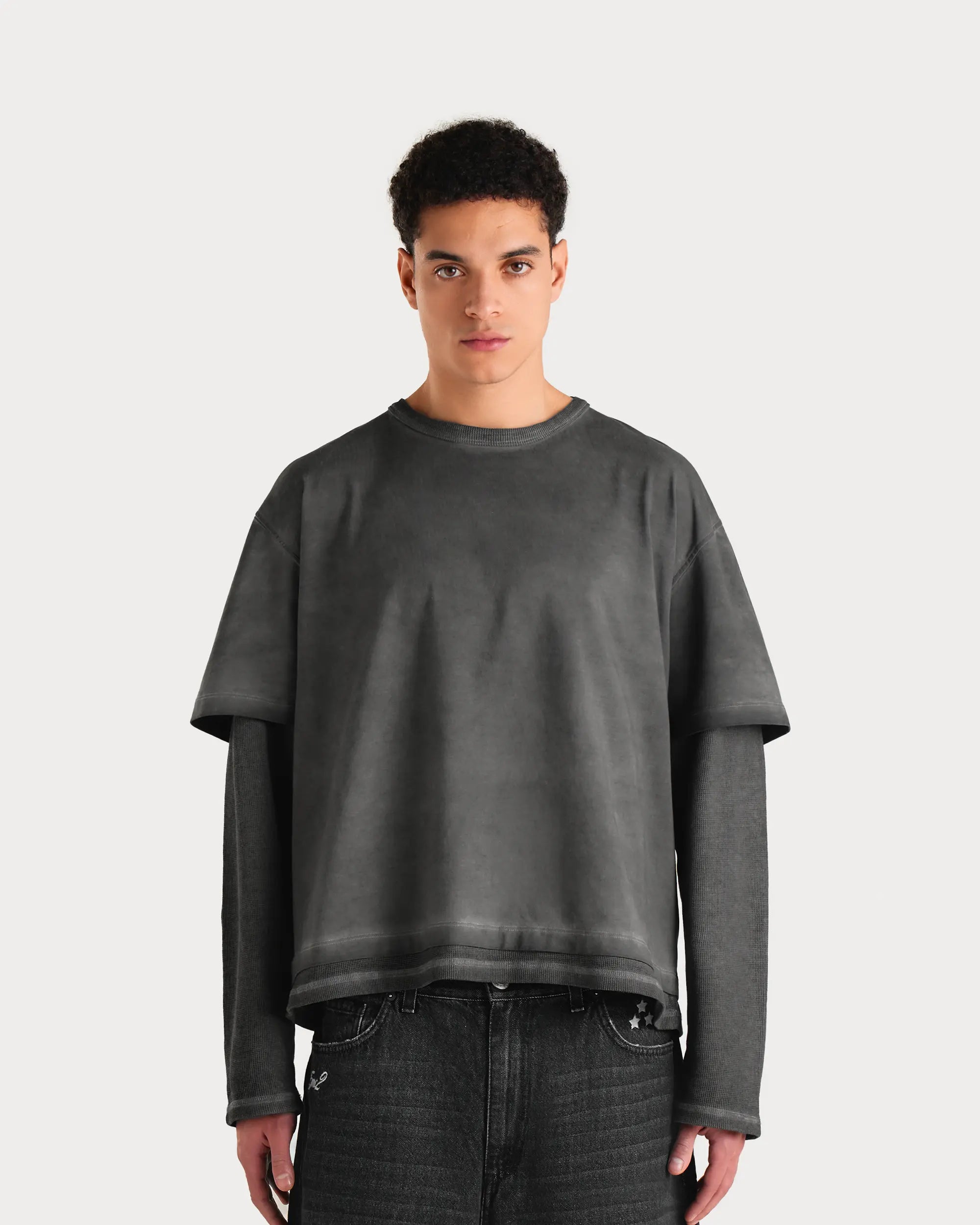 Vintage Black Waffle Double-Sleeve - 5mc2™
