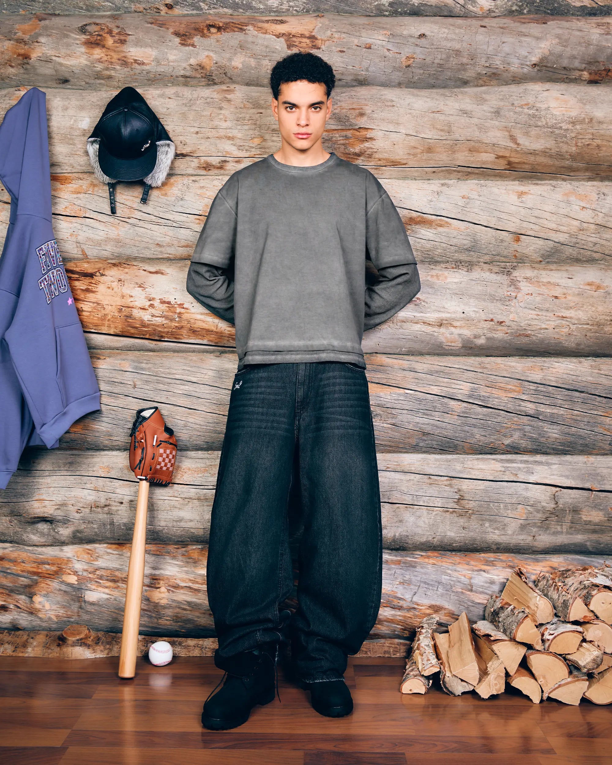 Vintage Black Waffle Double-Sleeve - 5mc2™