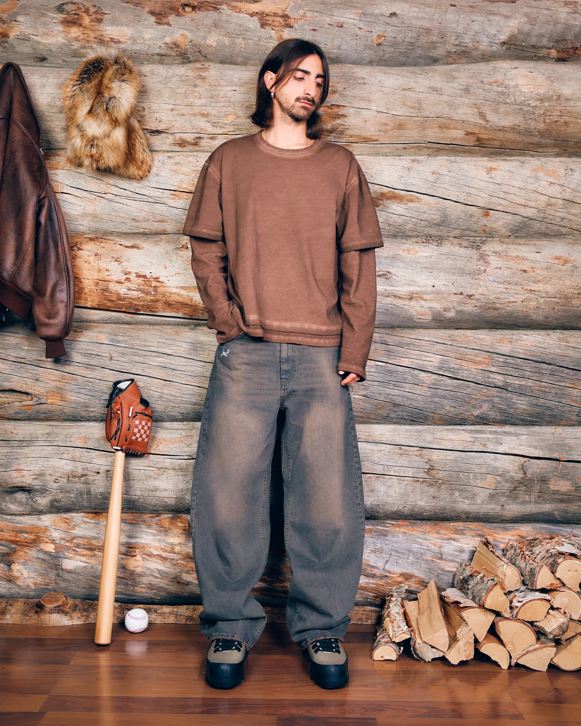 Vintage Brown Waffle Double-Sleeve - 5mc2™