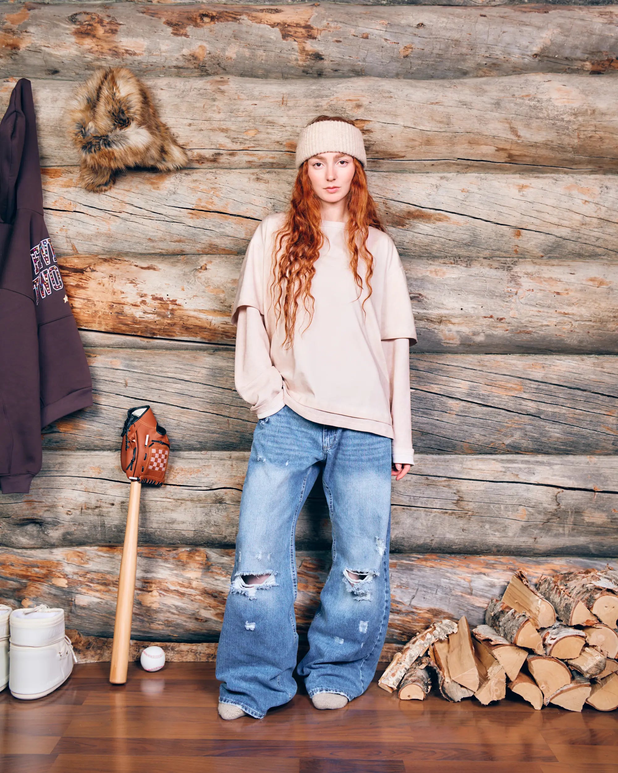 Vintage Cream Waffle Double-Sleeve - 5mc2™