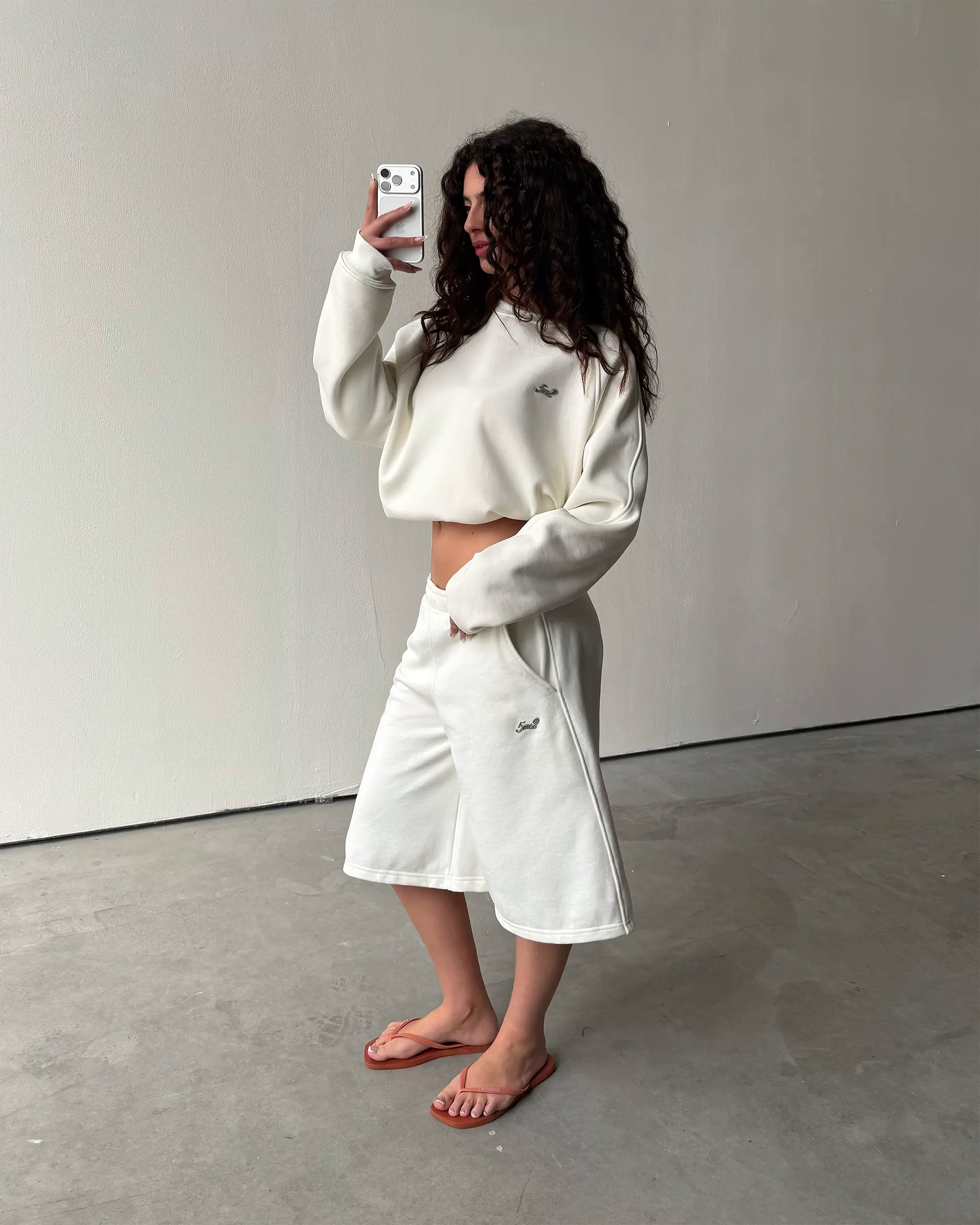 Cloud White Sweatshorts - 5mc2™