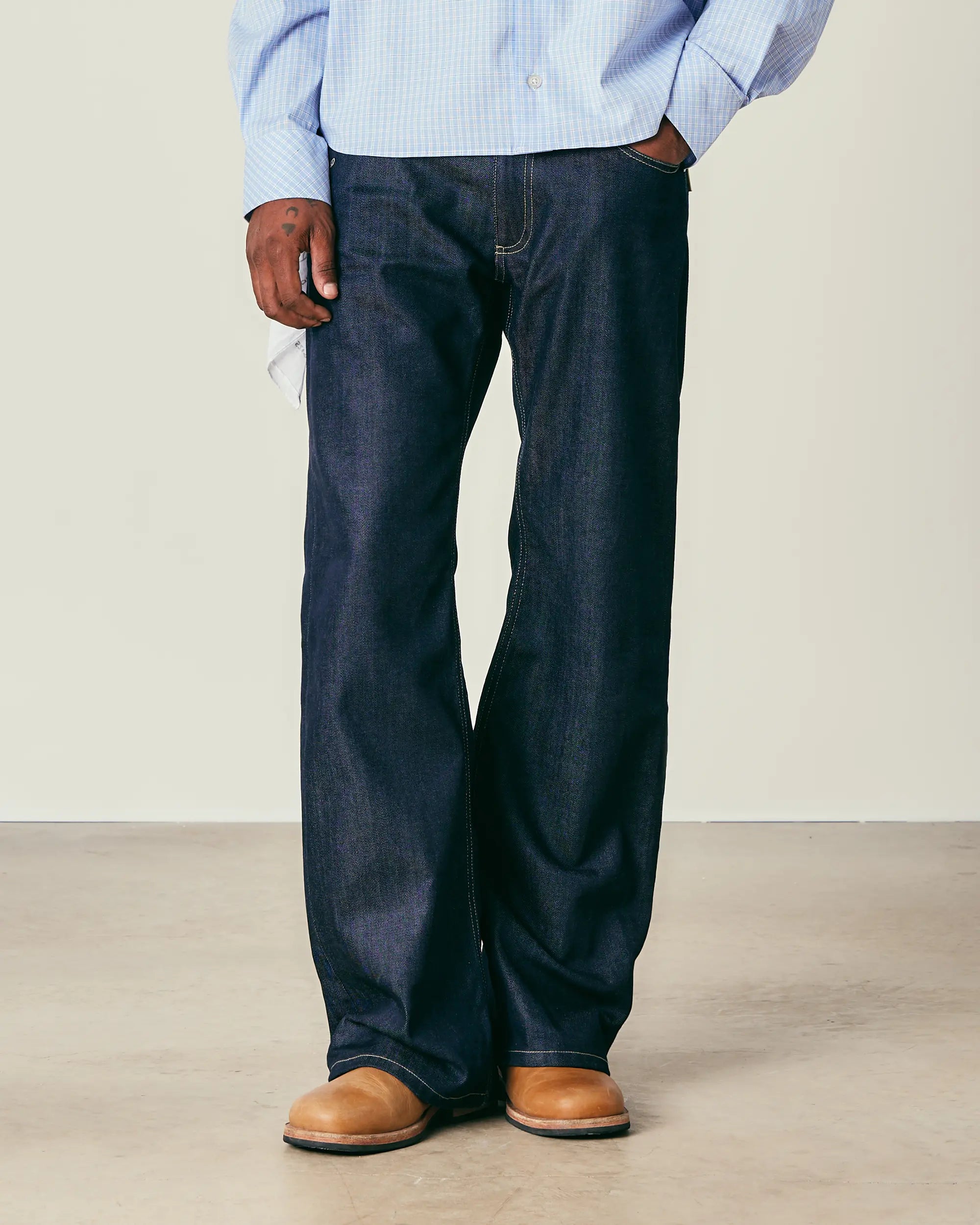 Indigo Raw Bootcut Denim