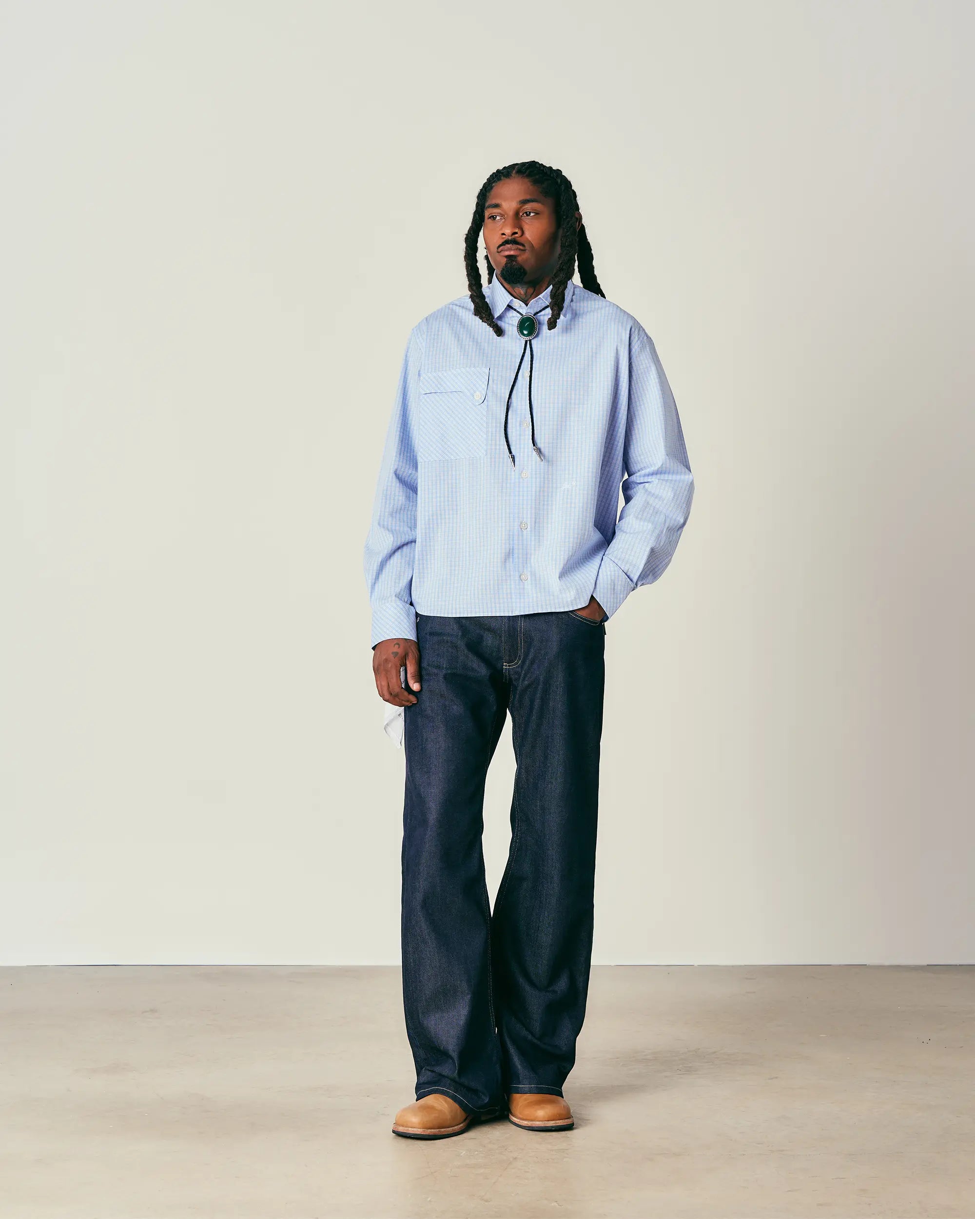 Indigo Raw Bootcut Denim