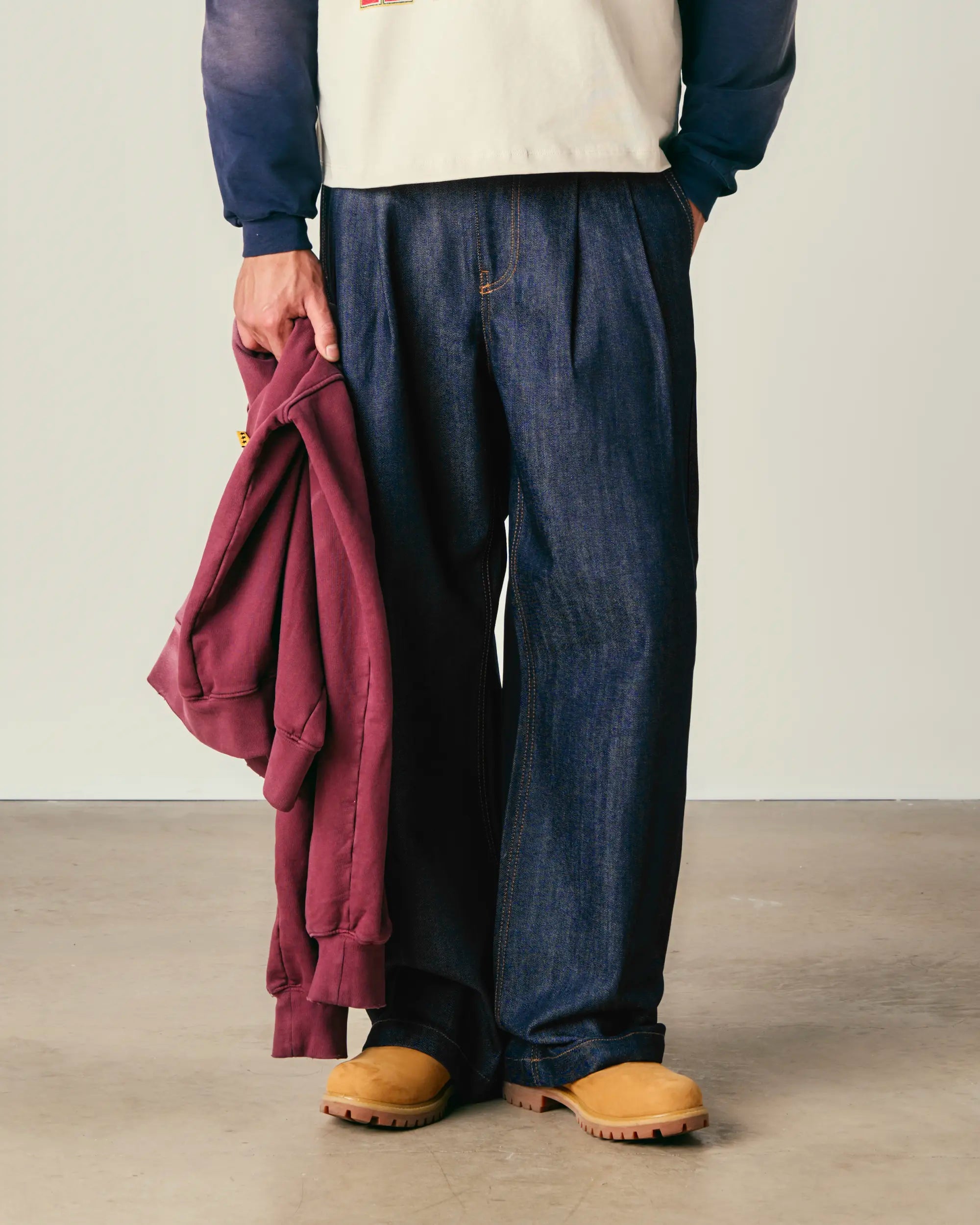 Double Pleated Denim