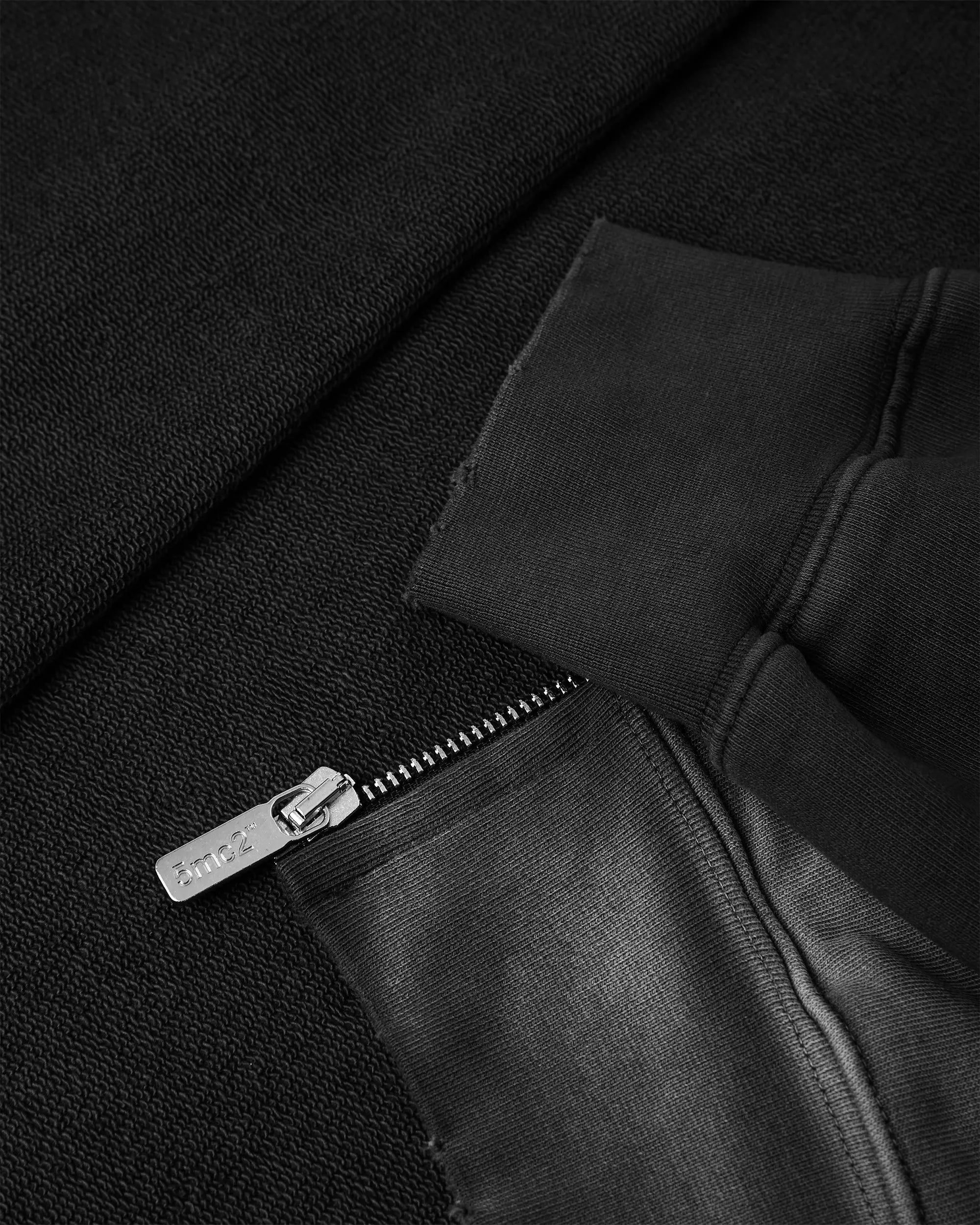 Washed Pin Zip Hoodie