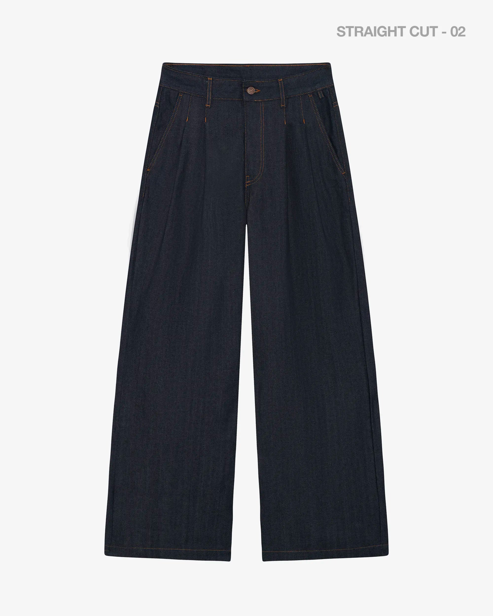 Double Pleated Denim