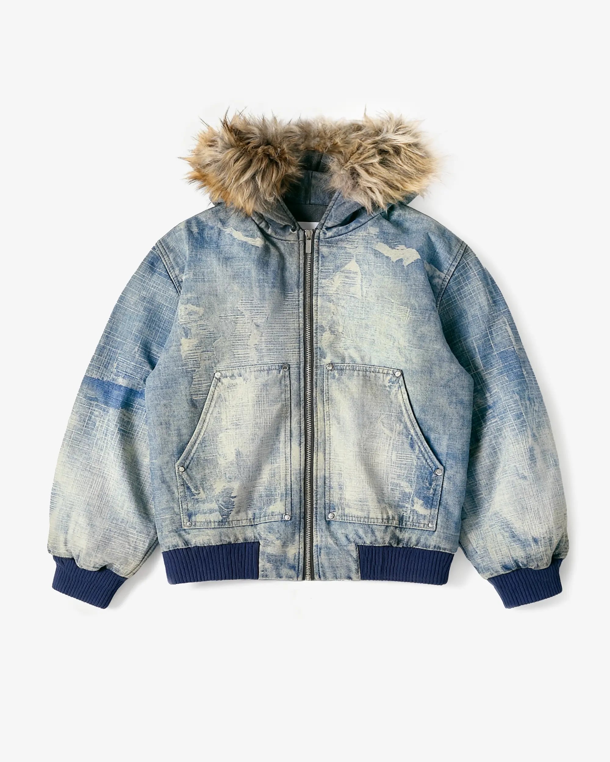 Camo Denim Hooded Jacket