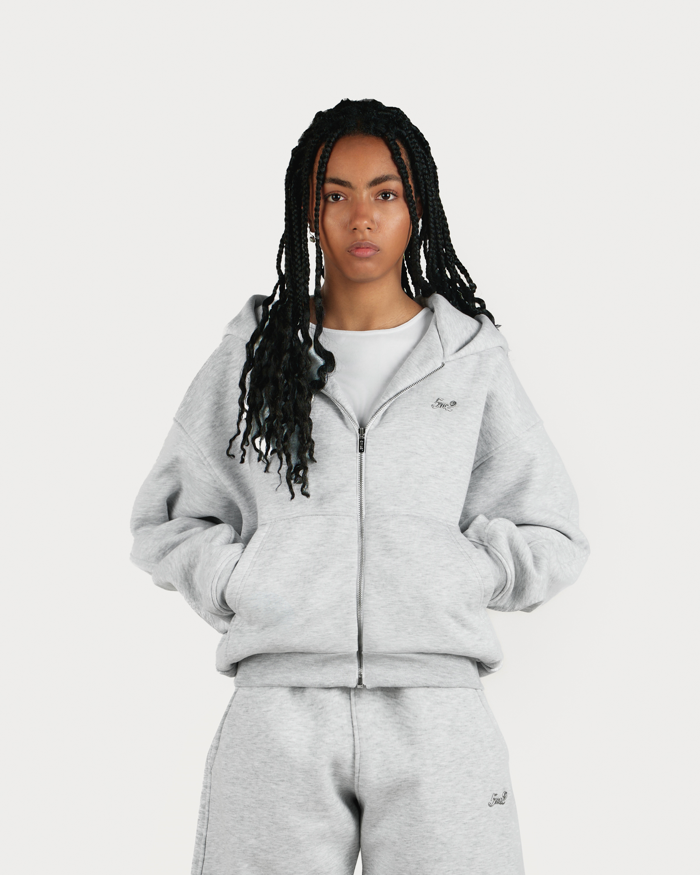 Champ Grey Zip Hoodie - 5mc2™