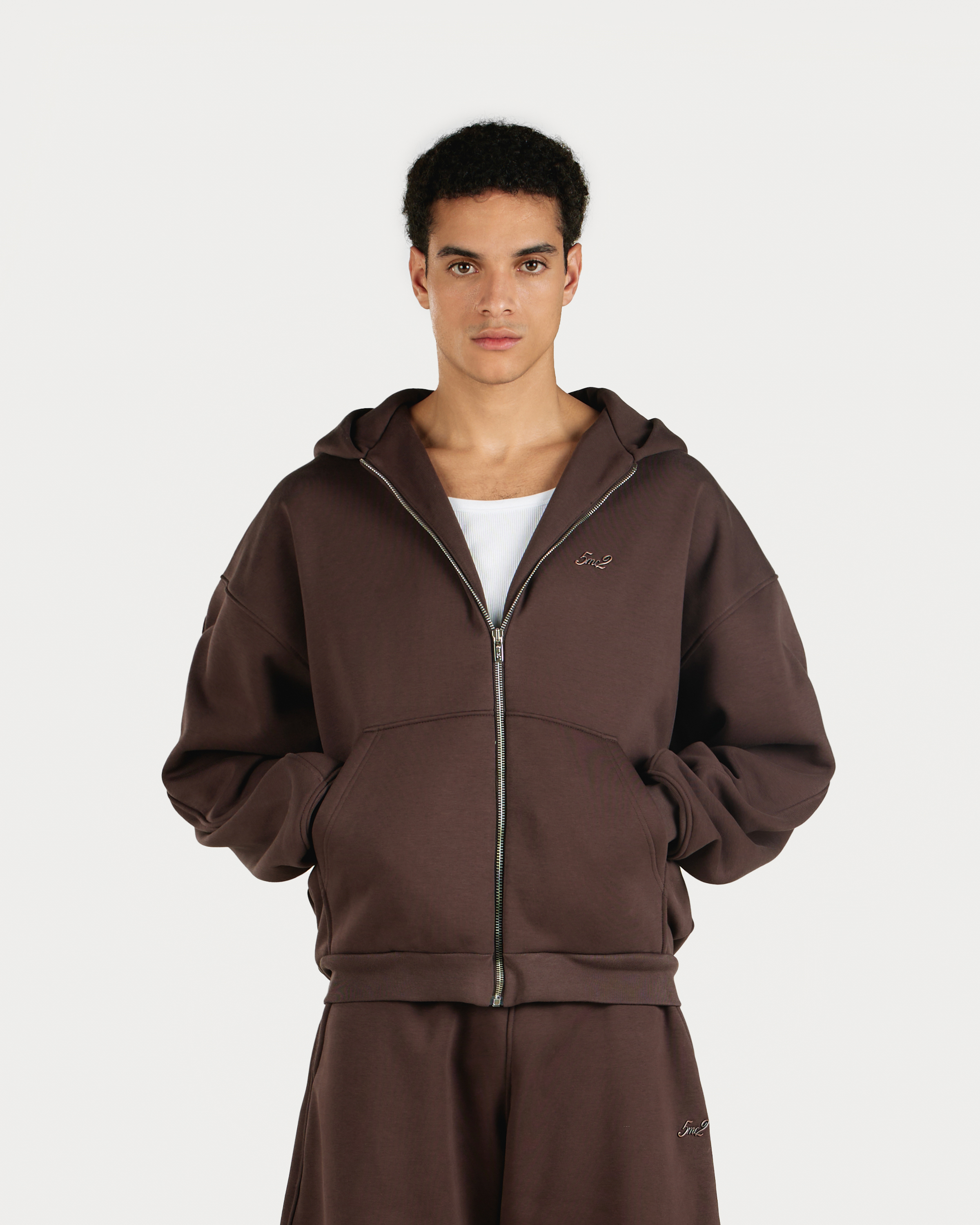 Choco Brown Zip Hoodie - 5mc2™