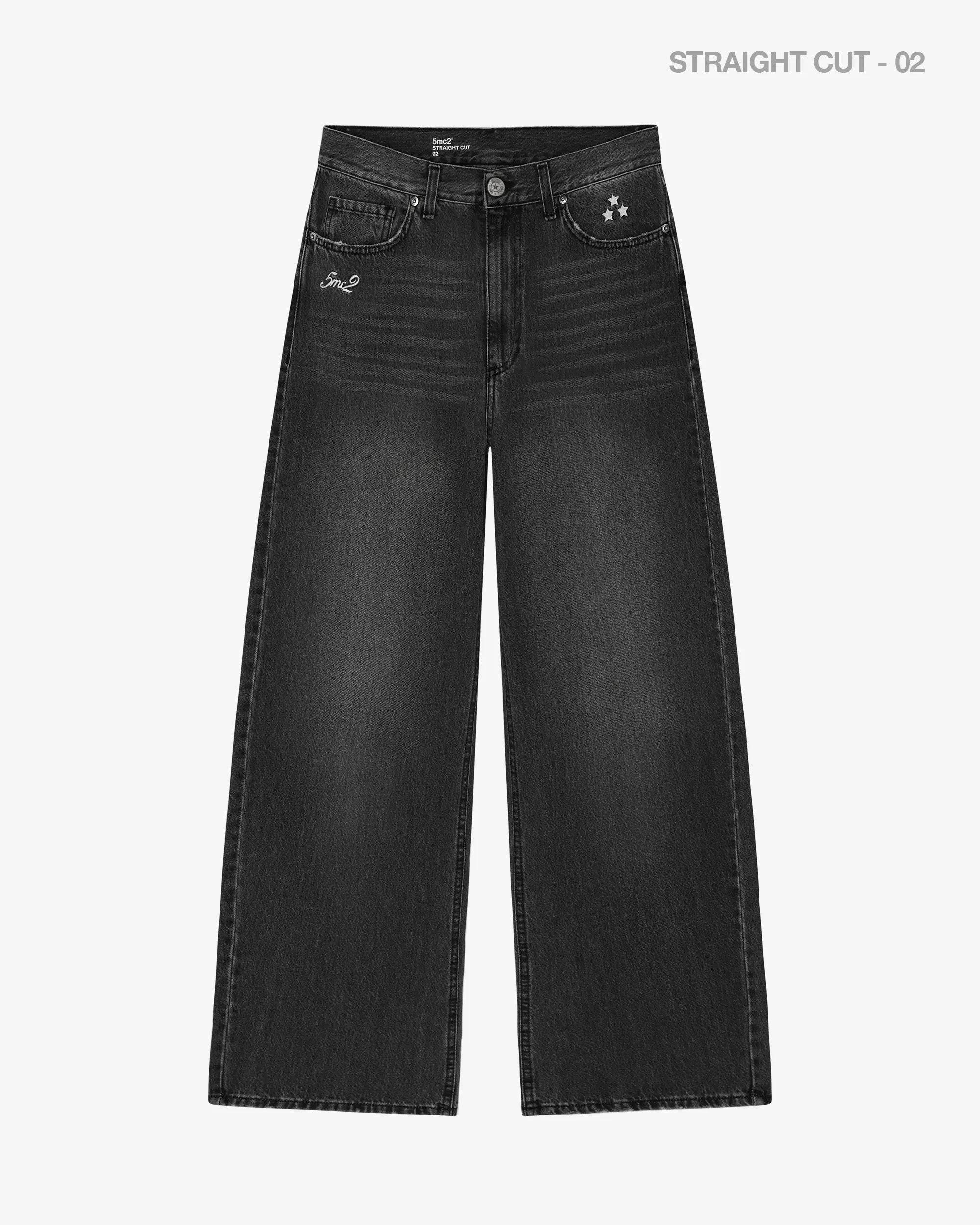 Washed Black Denim Pants