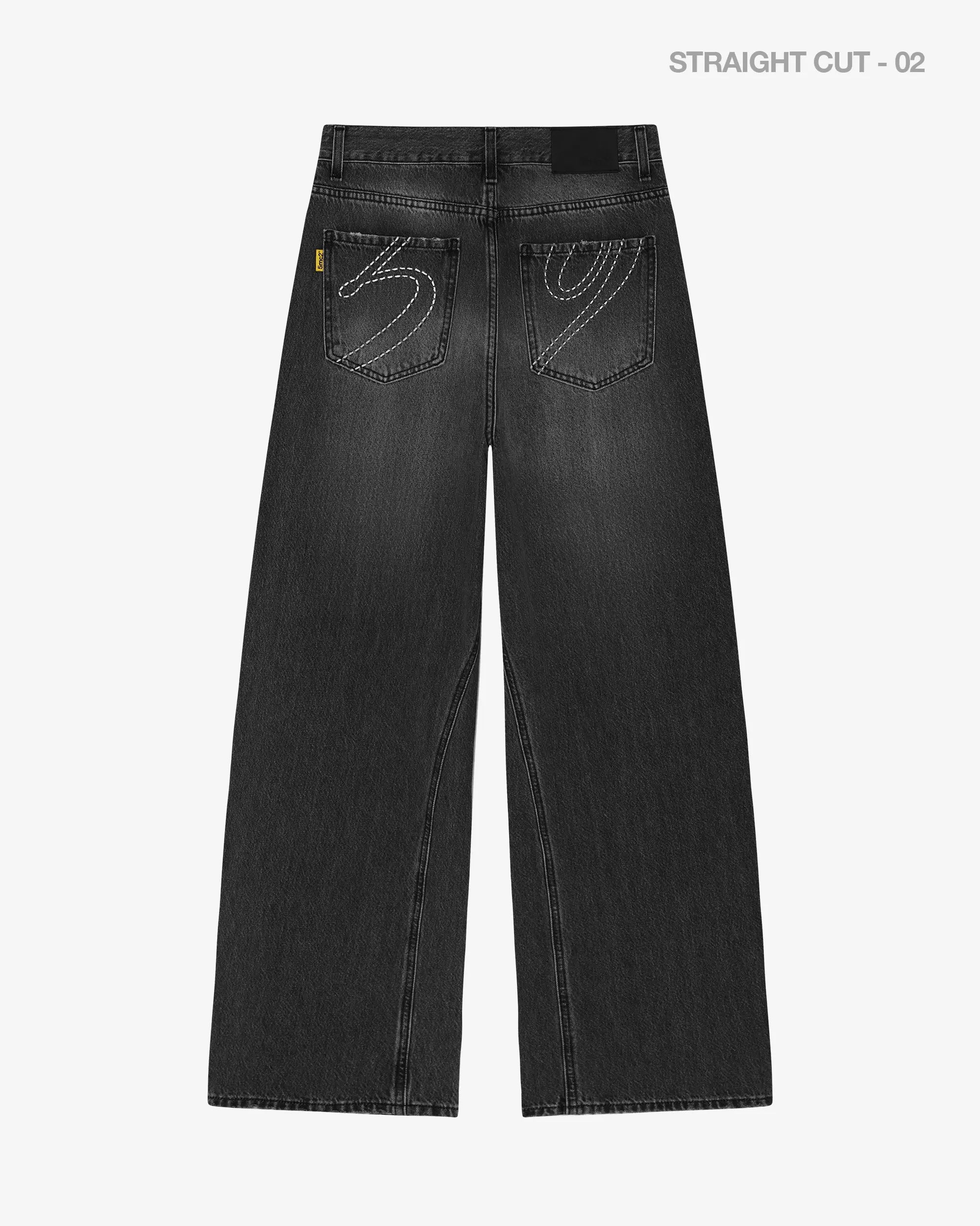 Washed Black Denim Pants