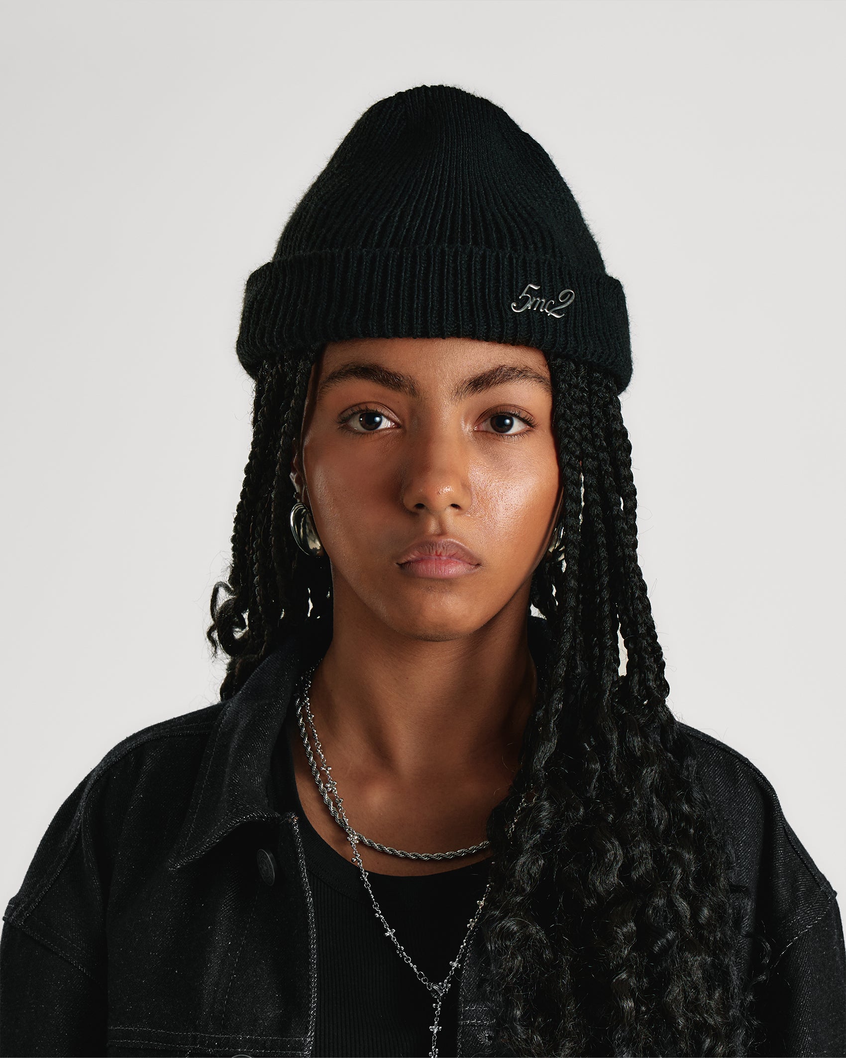 Pitch Black Raw Beanie