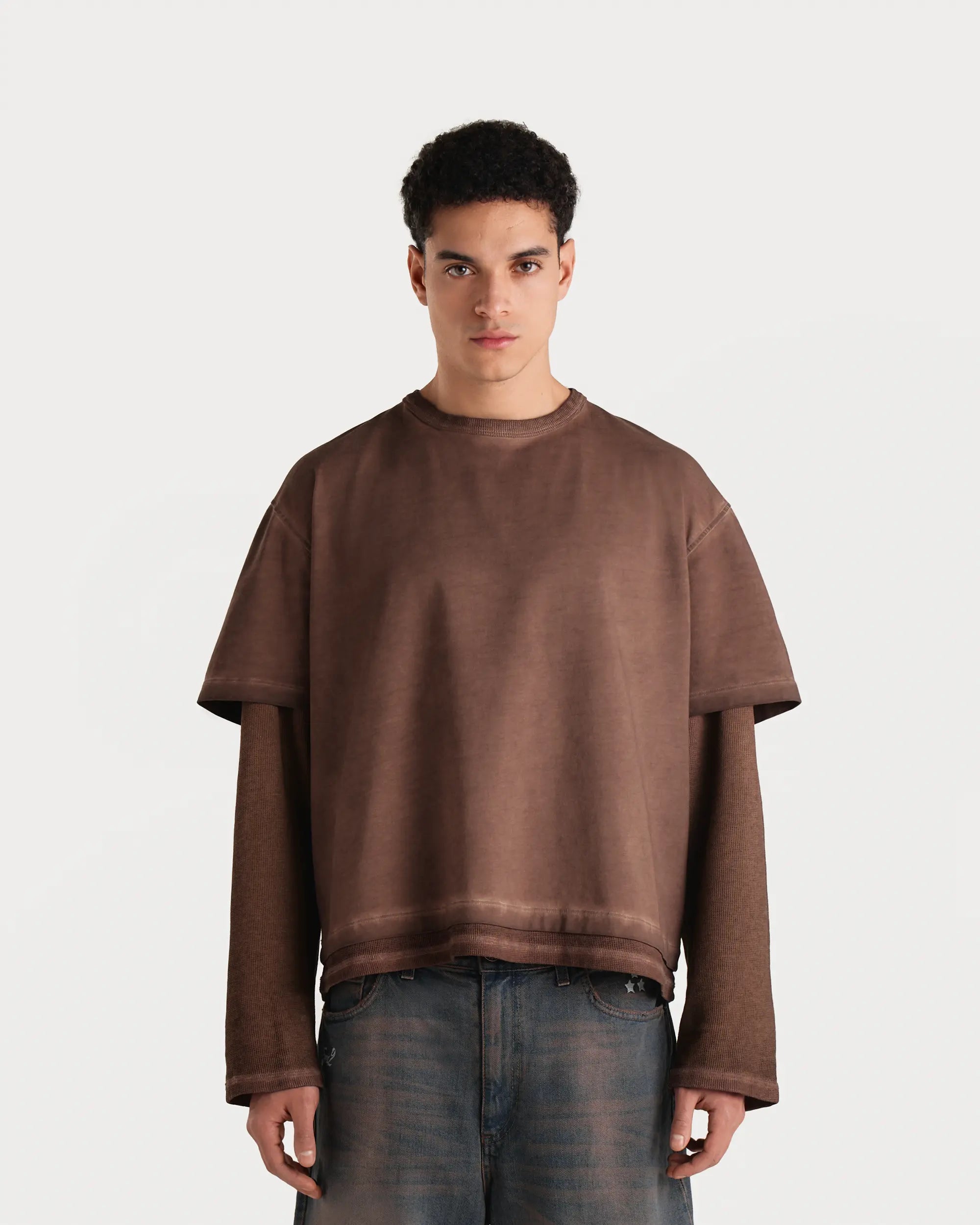 Vintage Brown Waffle Double-Sleeve