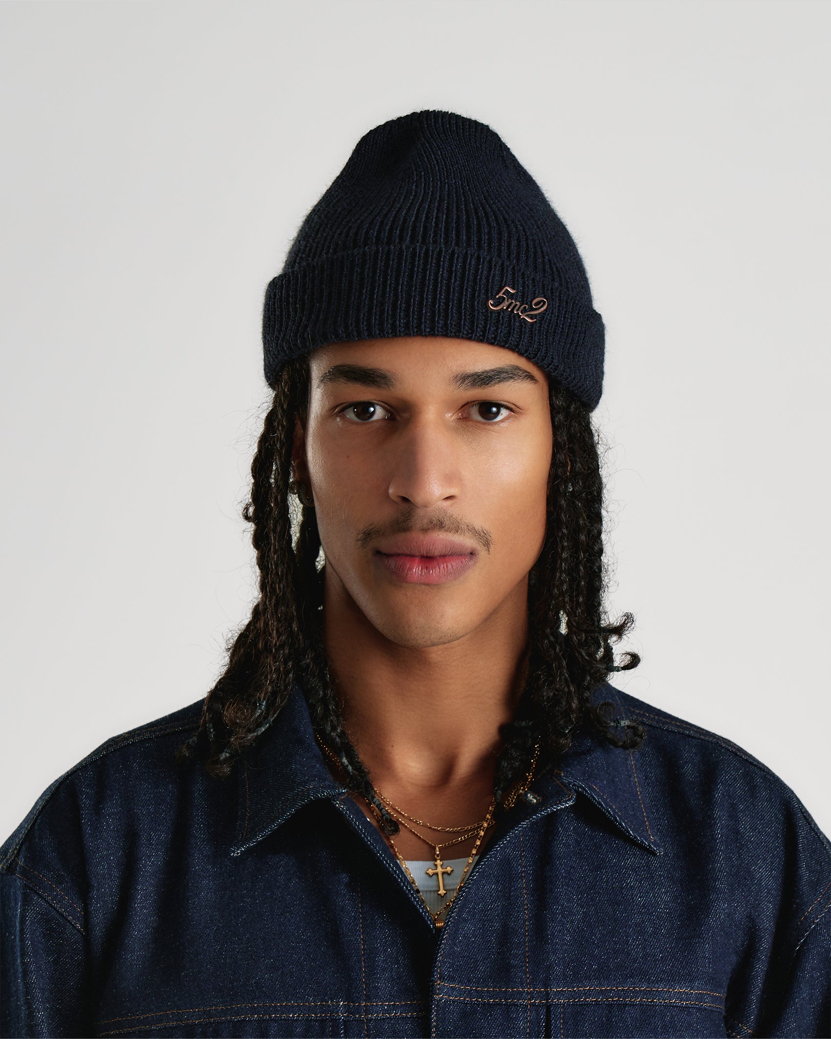 Indigo Blue Raw Beanie