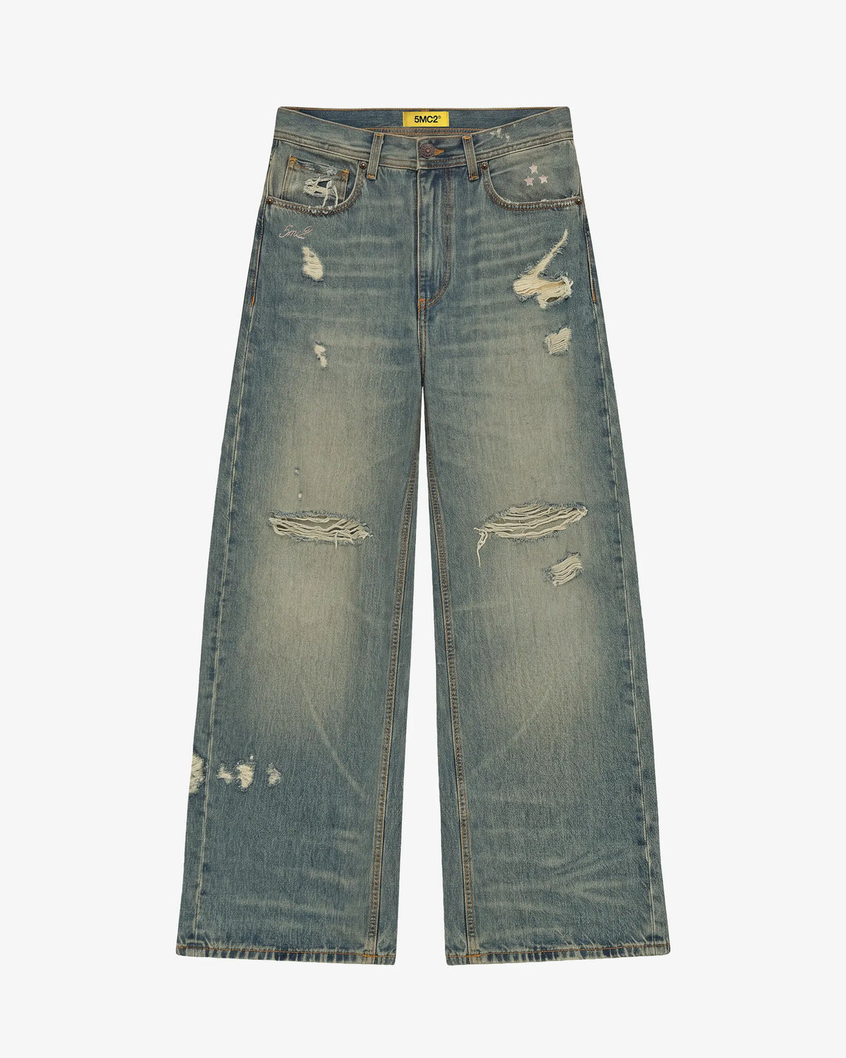 Wide Cut Aged Denim - 5mc2™