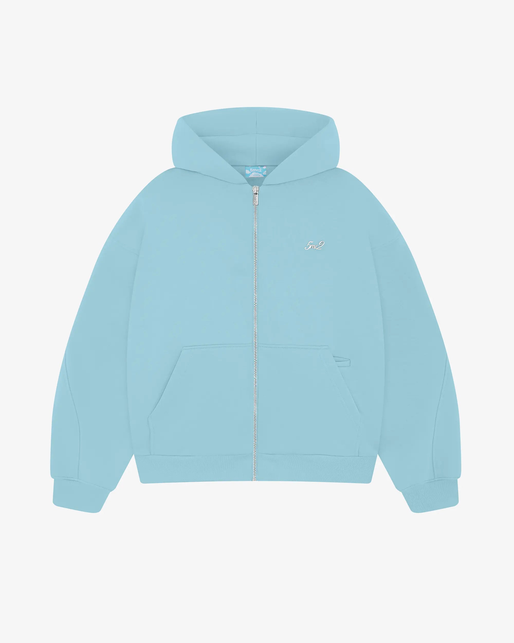 Baby Blue Zip Hoodie