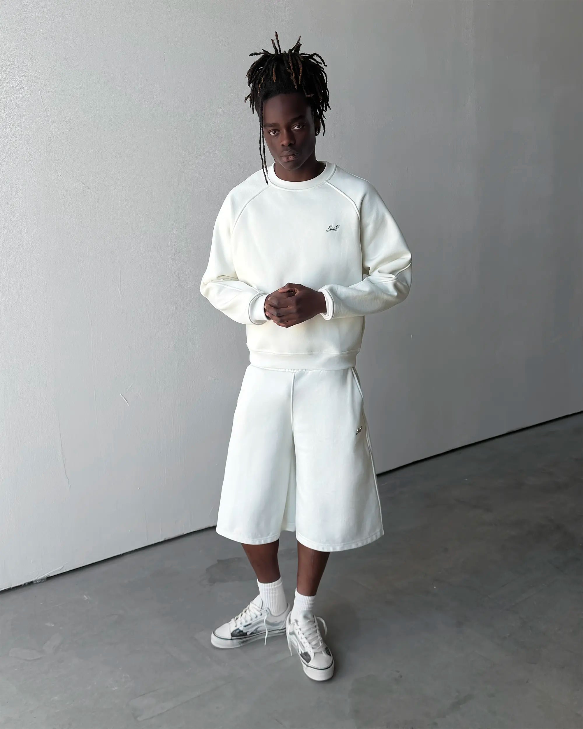 Cloud White Sweatshorts - 5mc2™