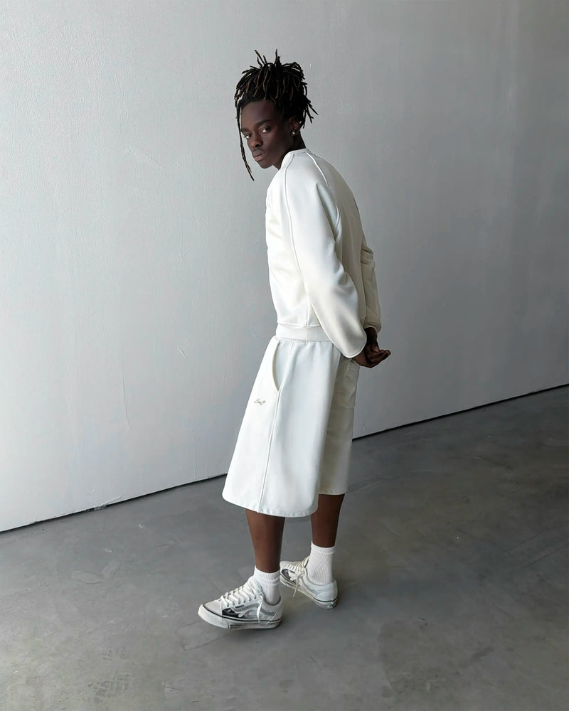 Cloud White Sweatshorts
