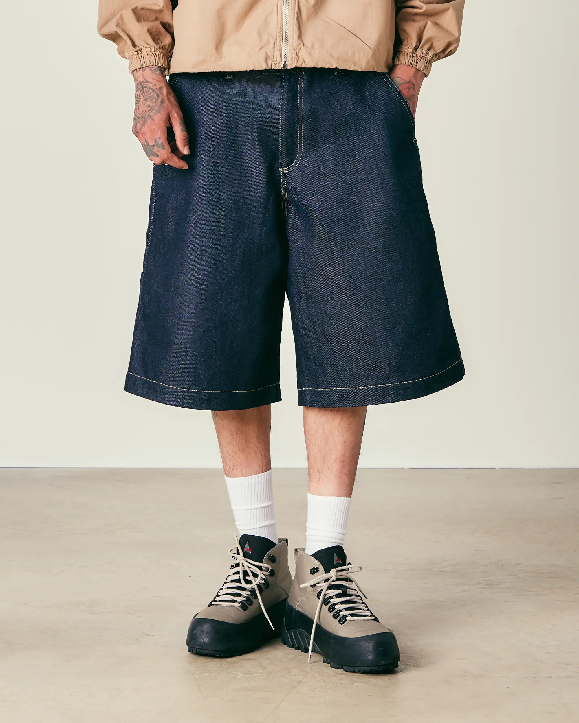 Indigo Raw Carpenter Shorts