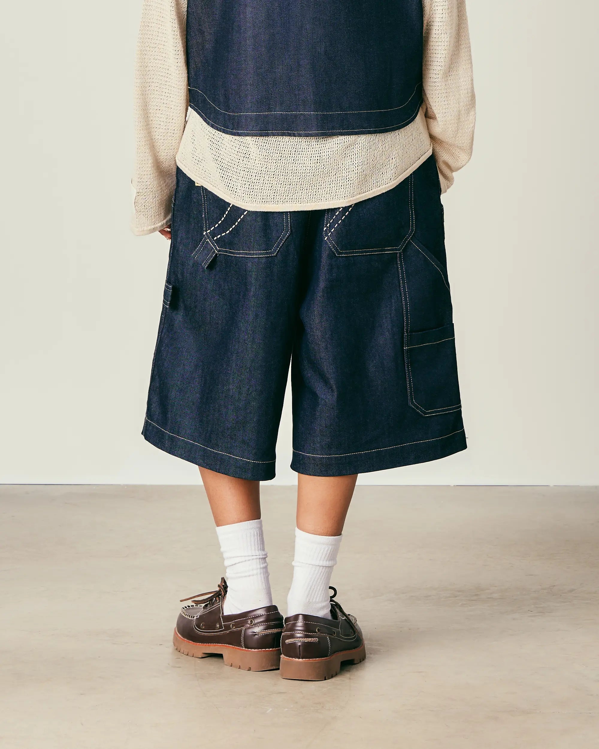 Indigo Raw Carpenter Shorts