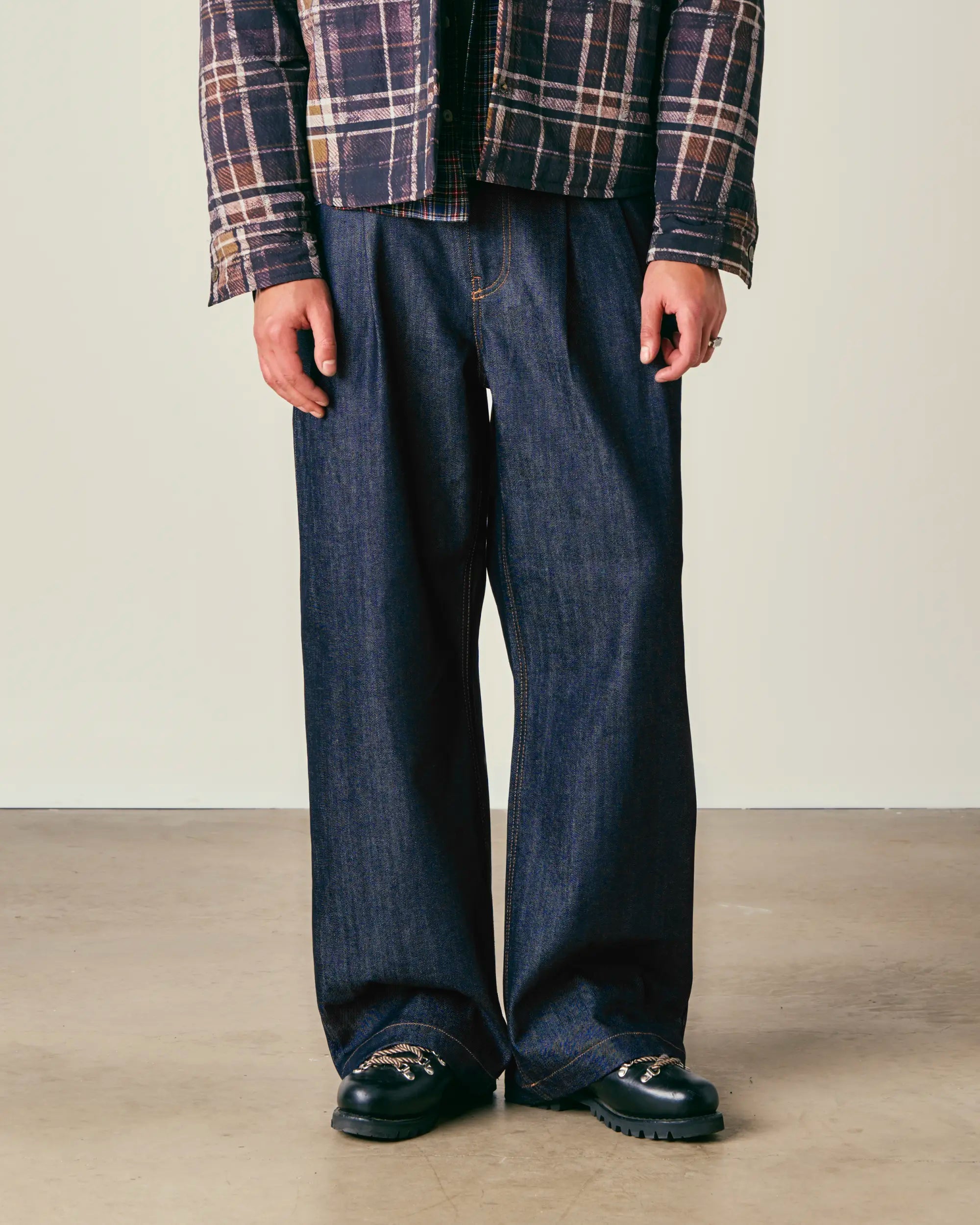 Double Pleated Denim