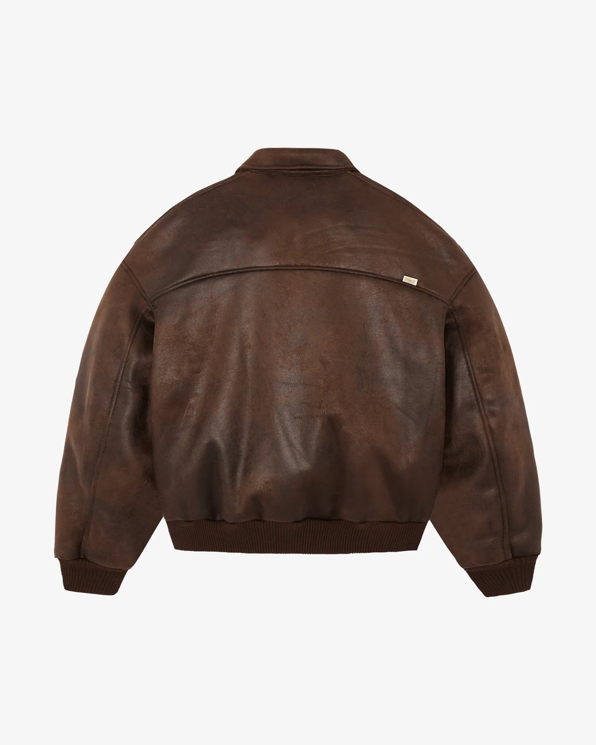 Rust Brown Shearling Aviator Jacket