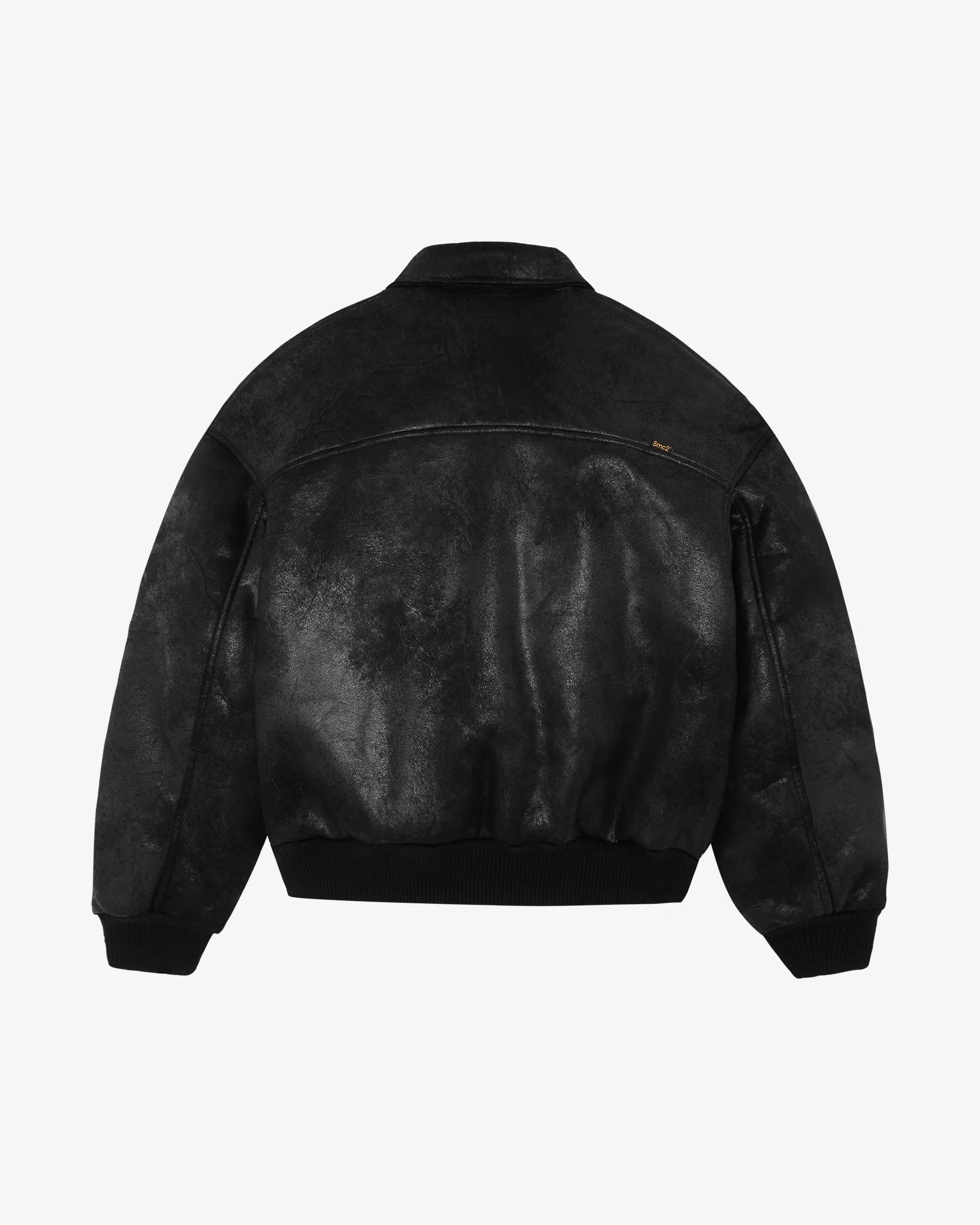 Rust Black Shearling Aviator Jacket