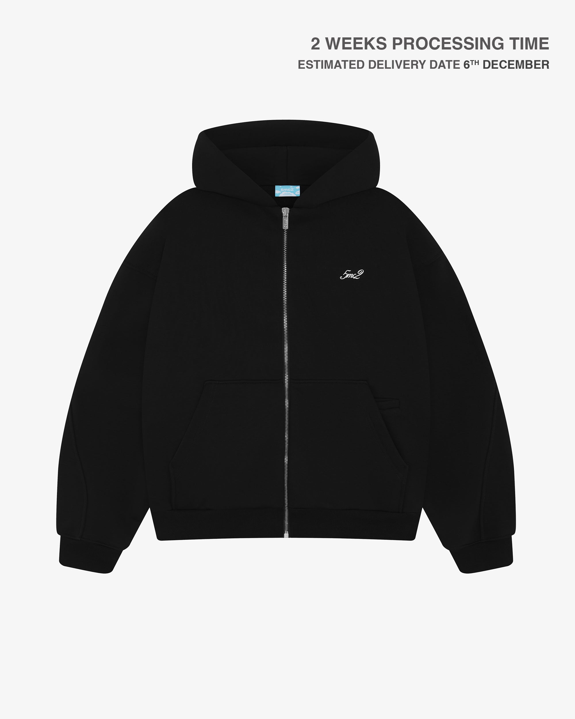 Pitch Black Zip Hoodie