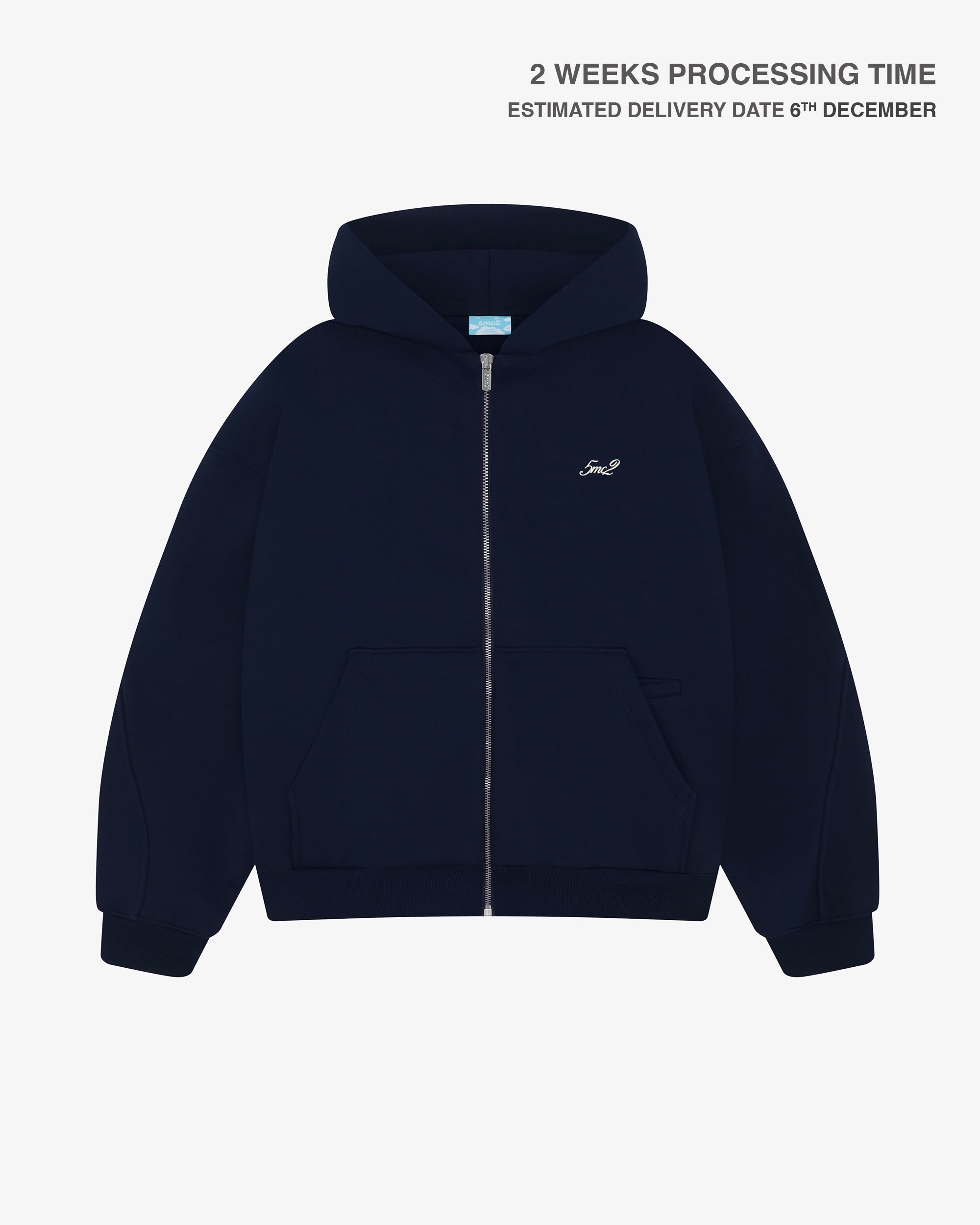 Midnight Blue Zip Hoodie