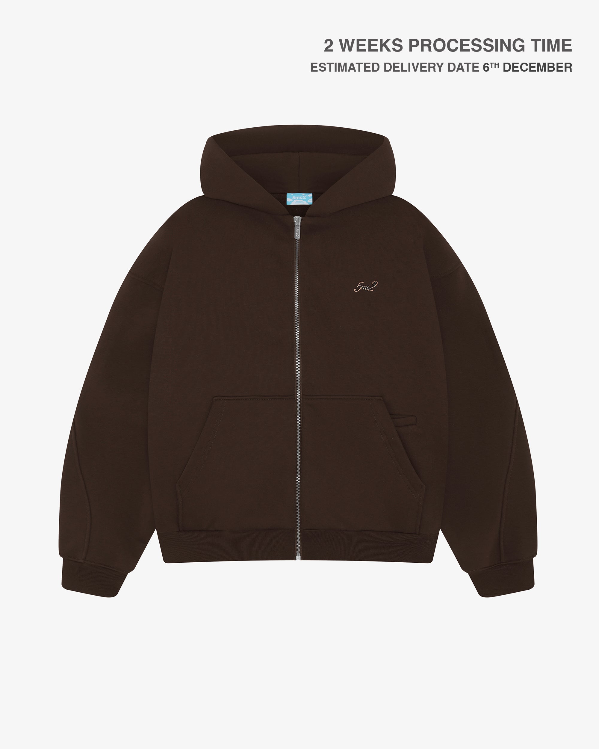 Choco Brown Zip Hoodie