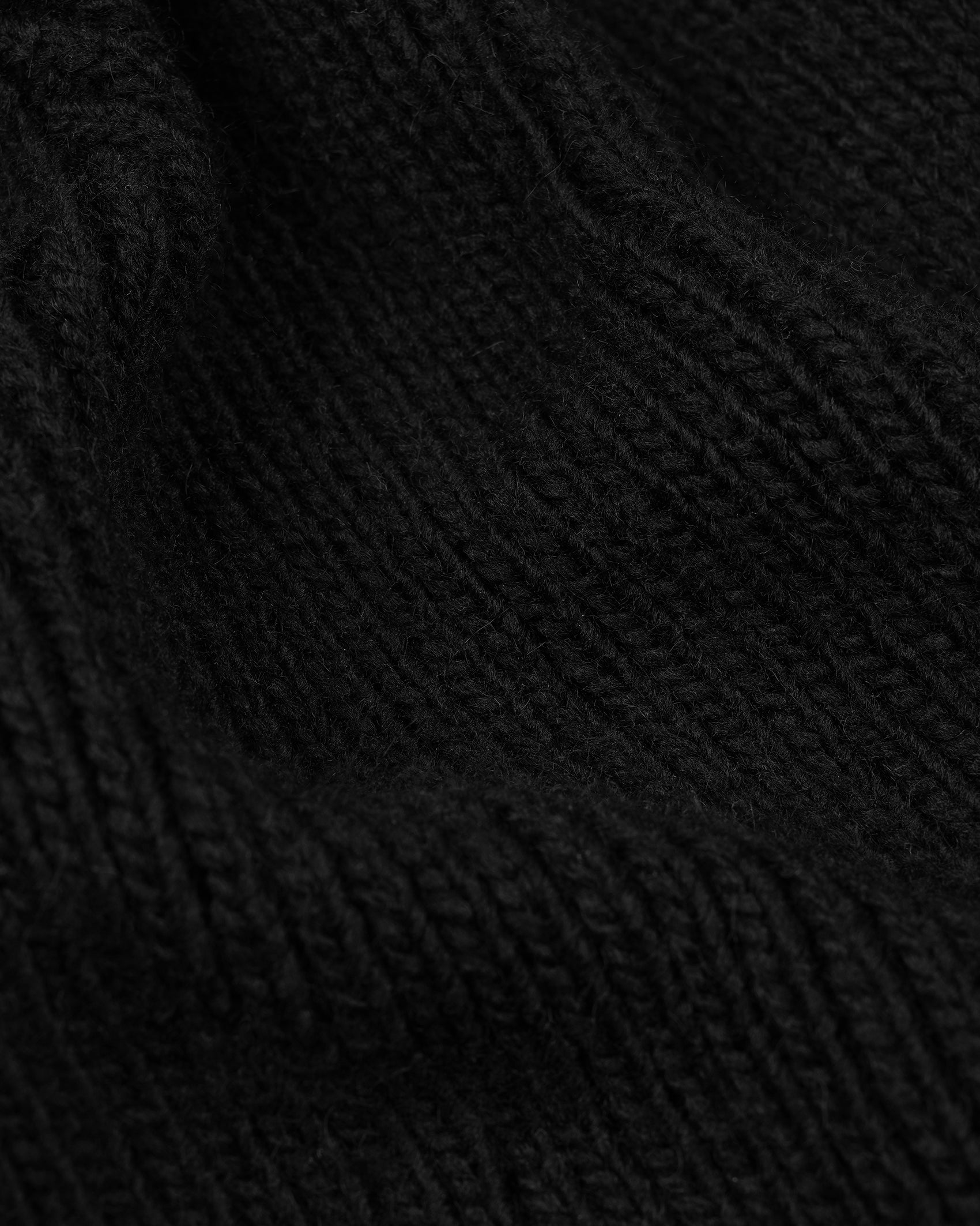 Pitch Black Raw Beanie