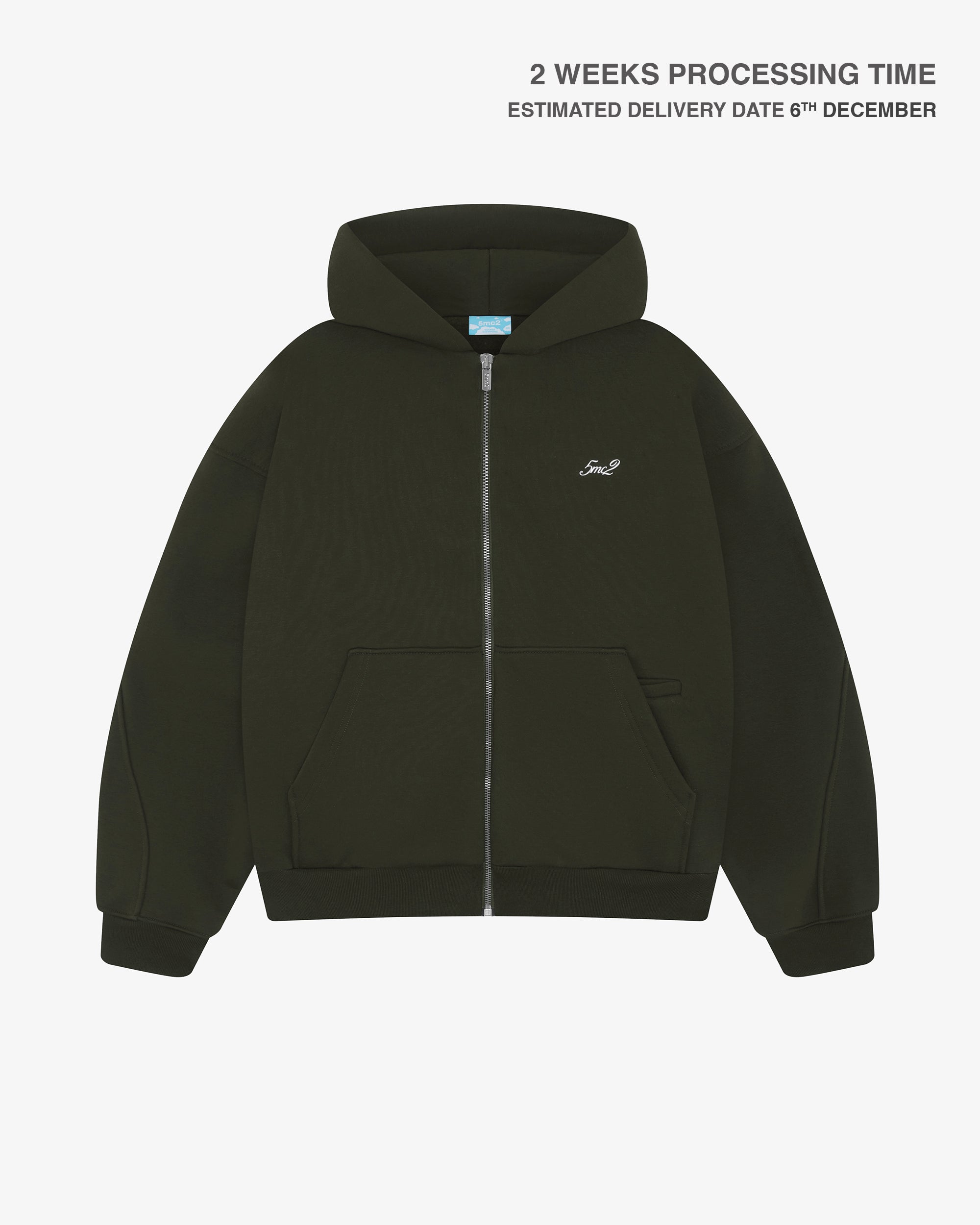 Forest Green Zip Hoodie