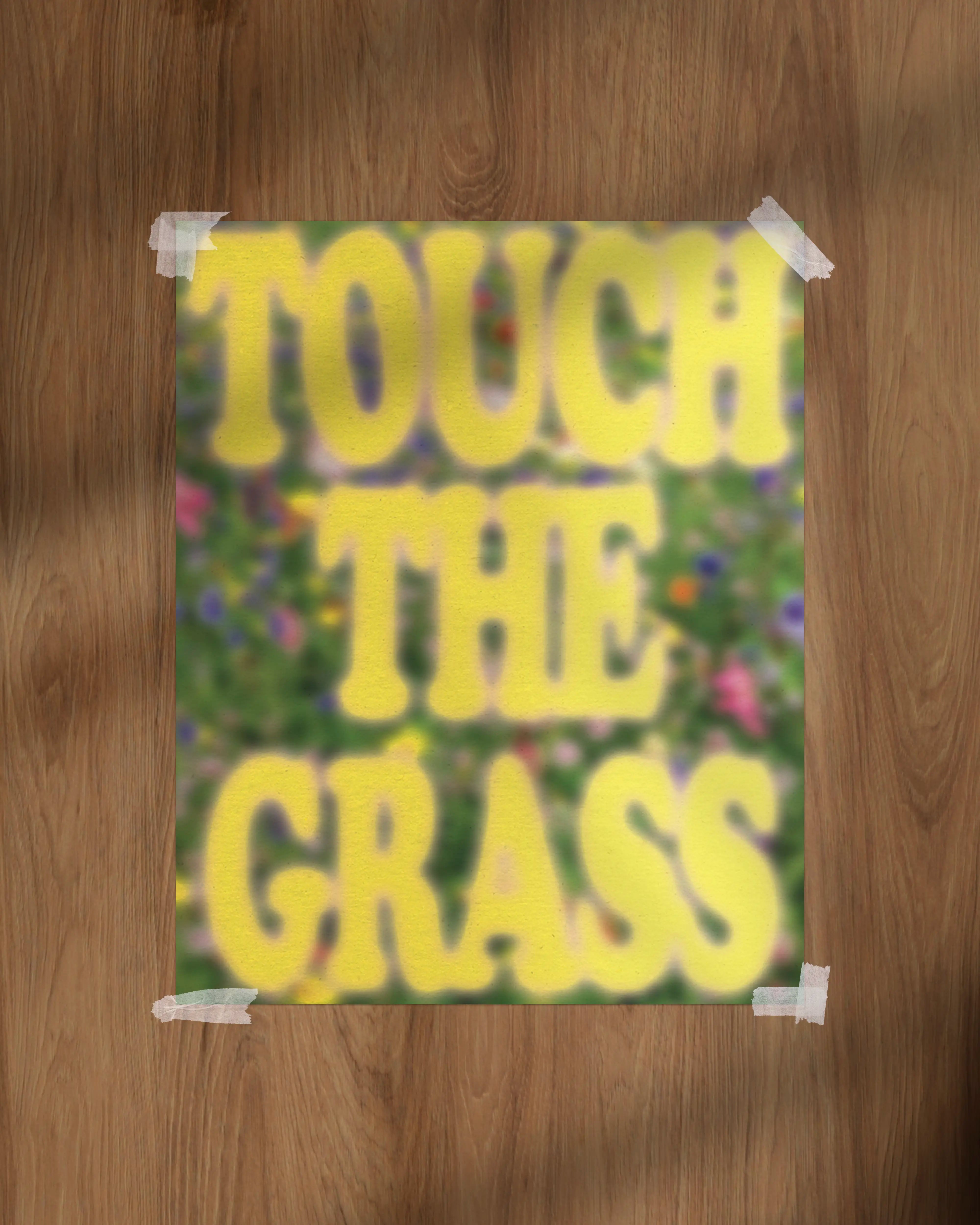 Touch The Grass Poster