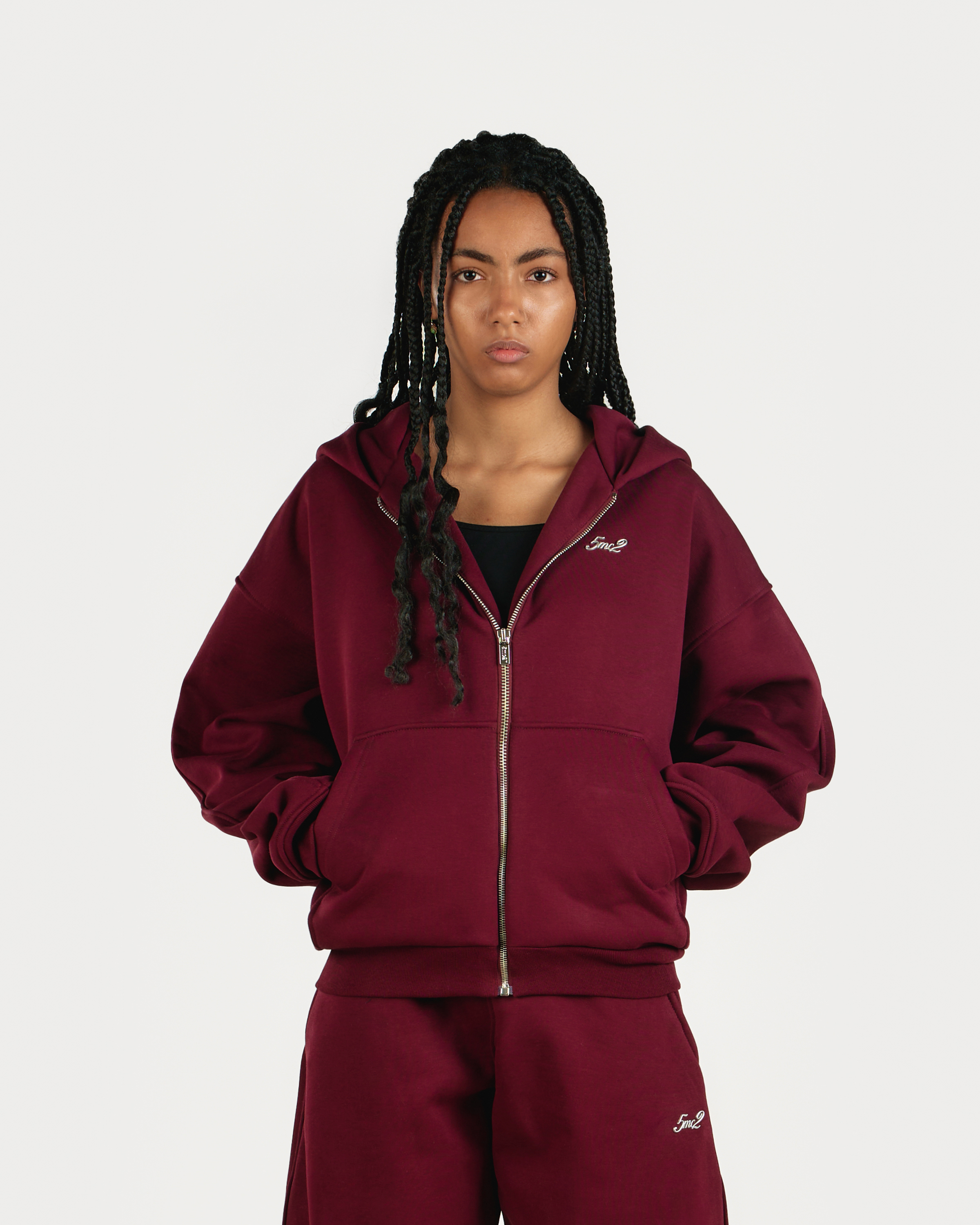 Bordeaux Zip Hoodie