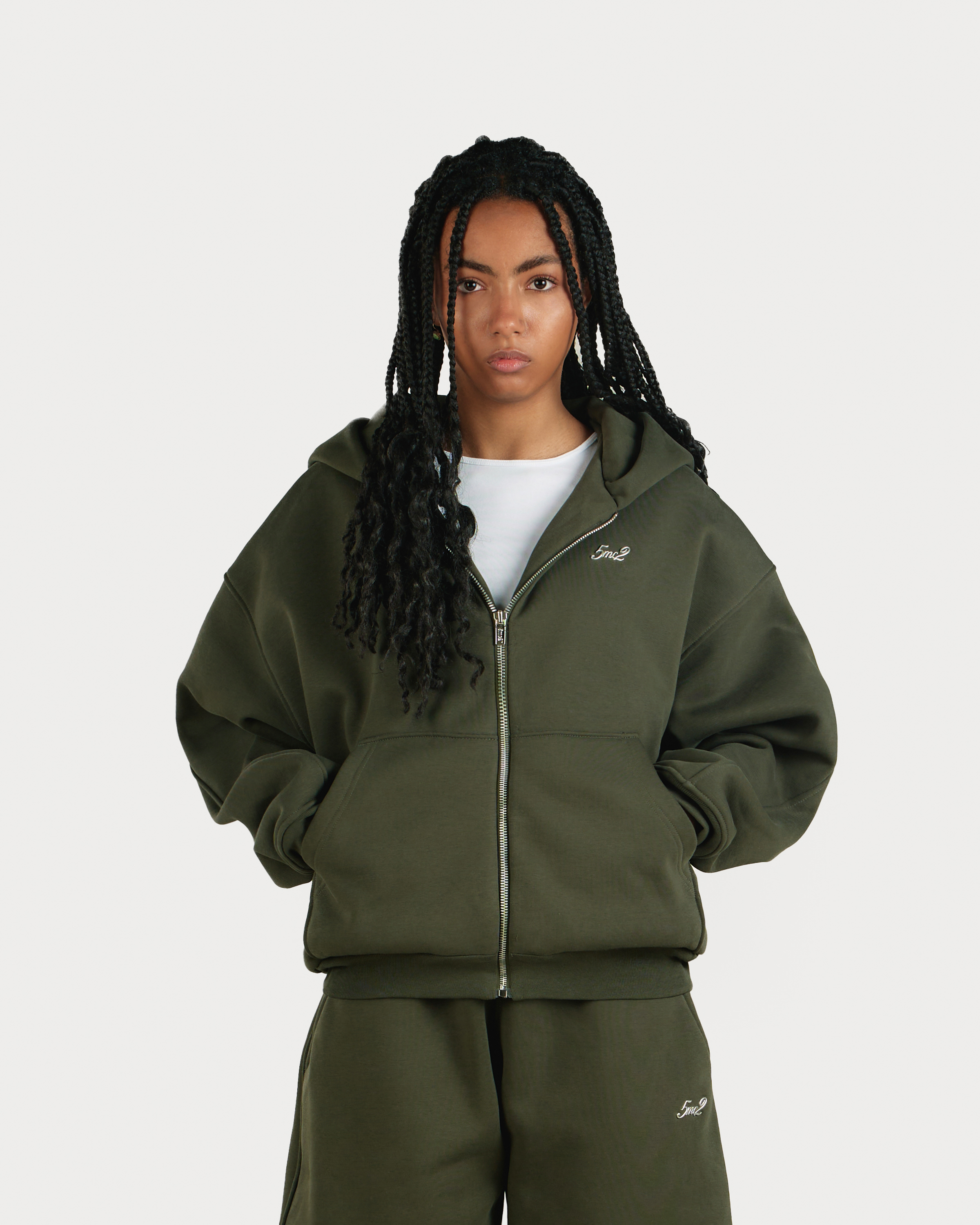 Forest Green Zip Hoodie