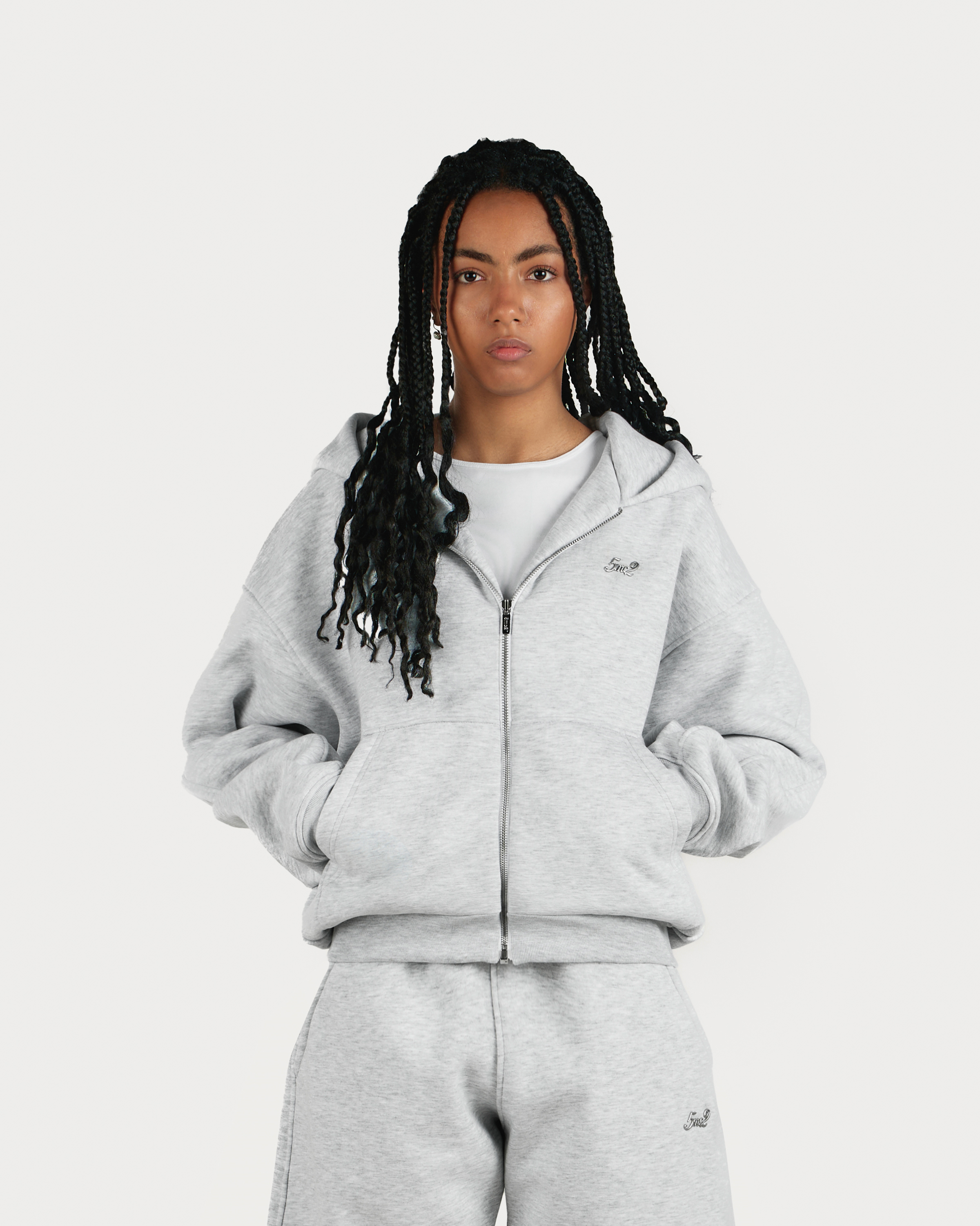 Champ Grey Zip Hoodie