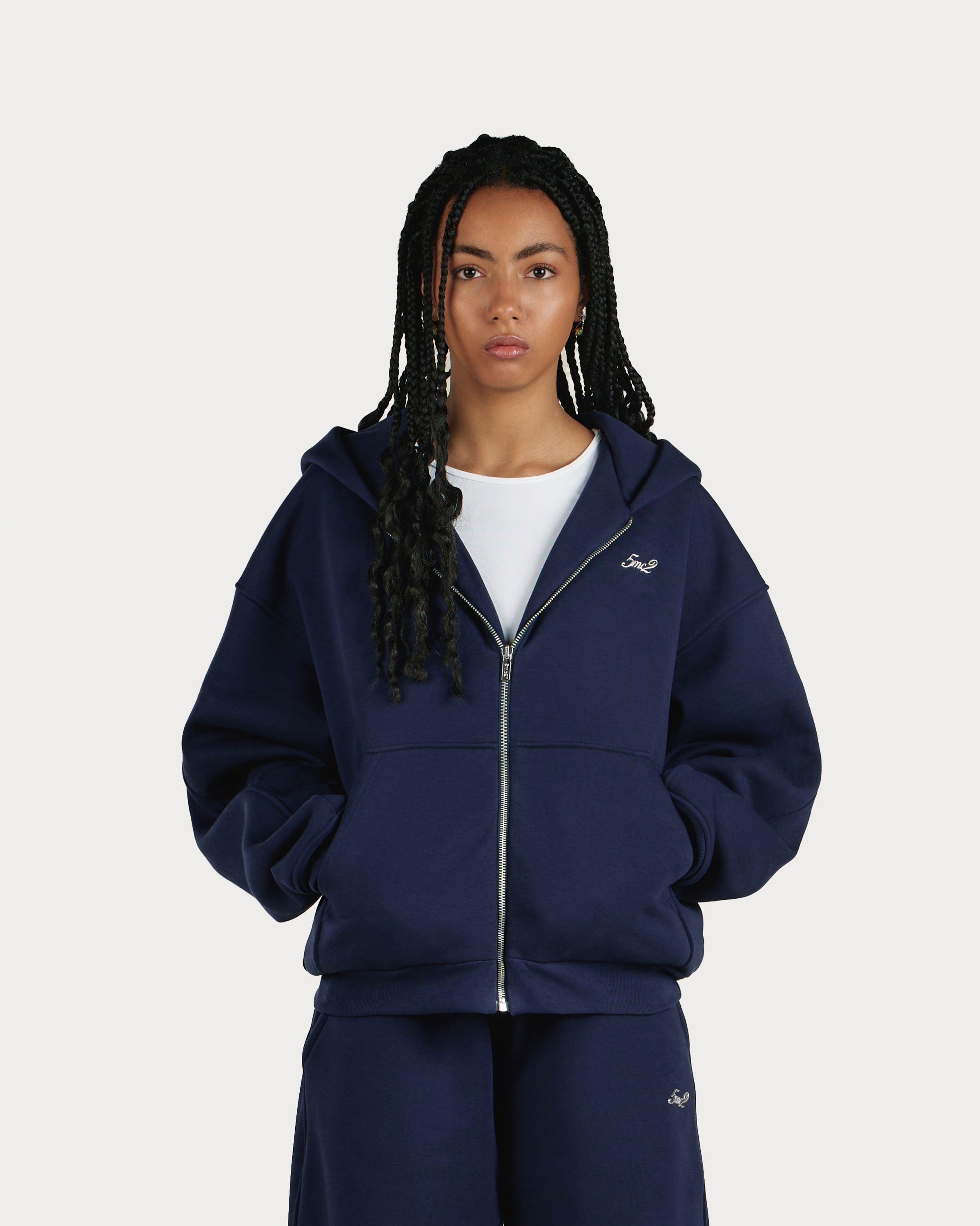 Midnight Blue Zip Hoodie