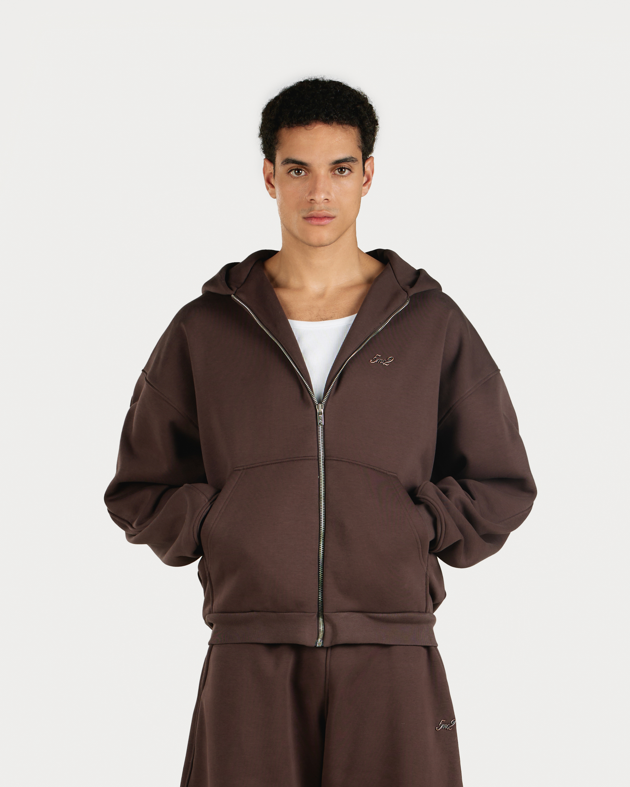 Choco Brown Zip Hoodie