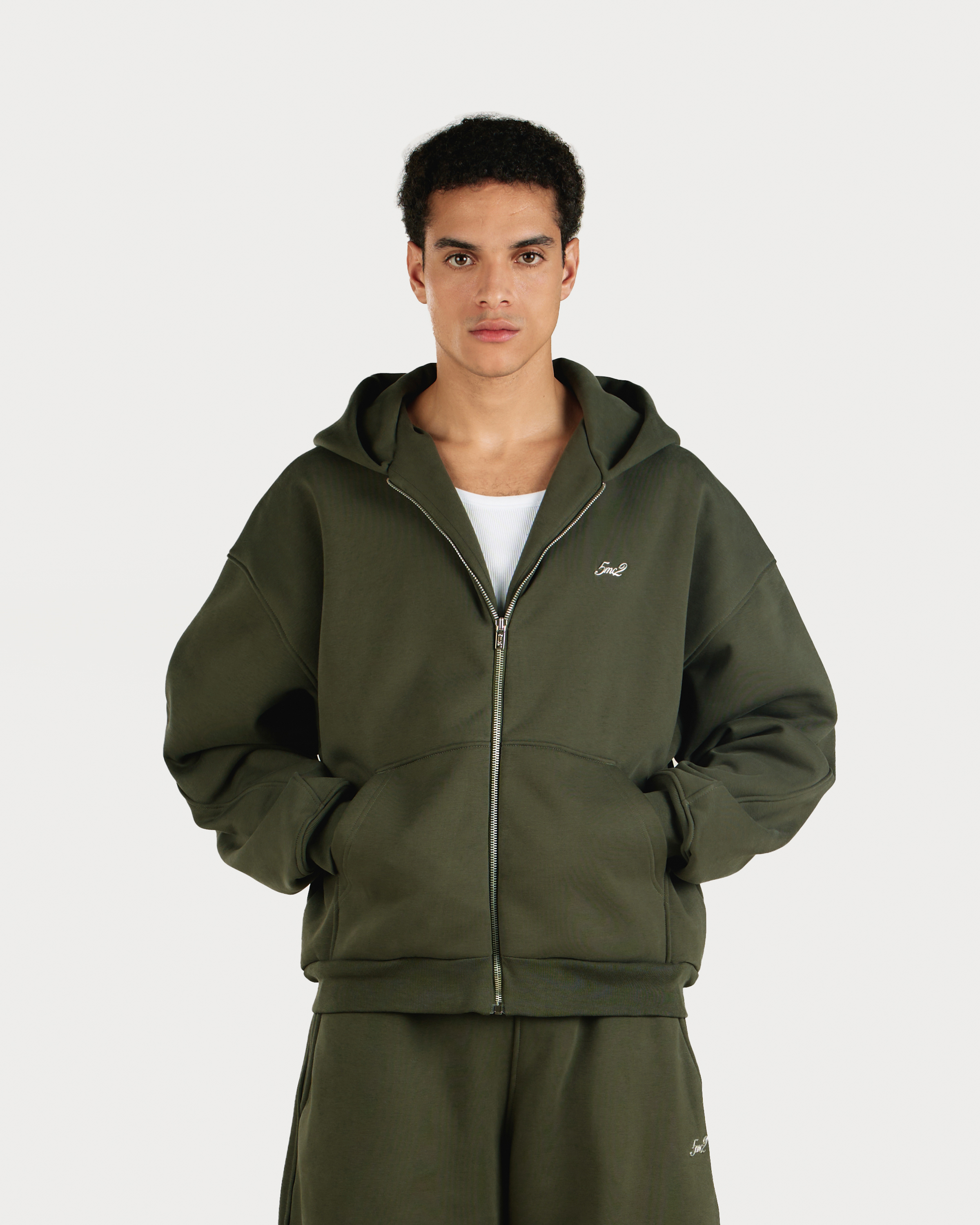 Forest Green Zip Hoodie